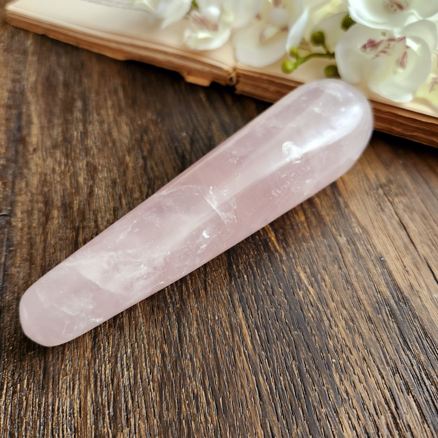 Bâton de massage en Quartz rose - grand - n°1
