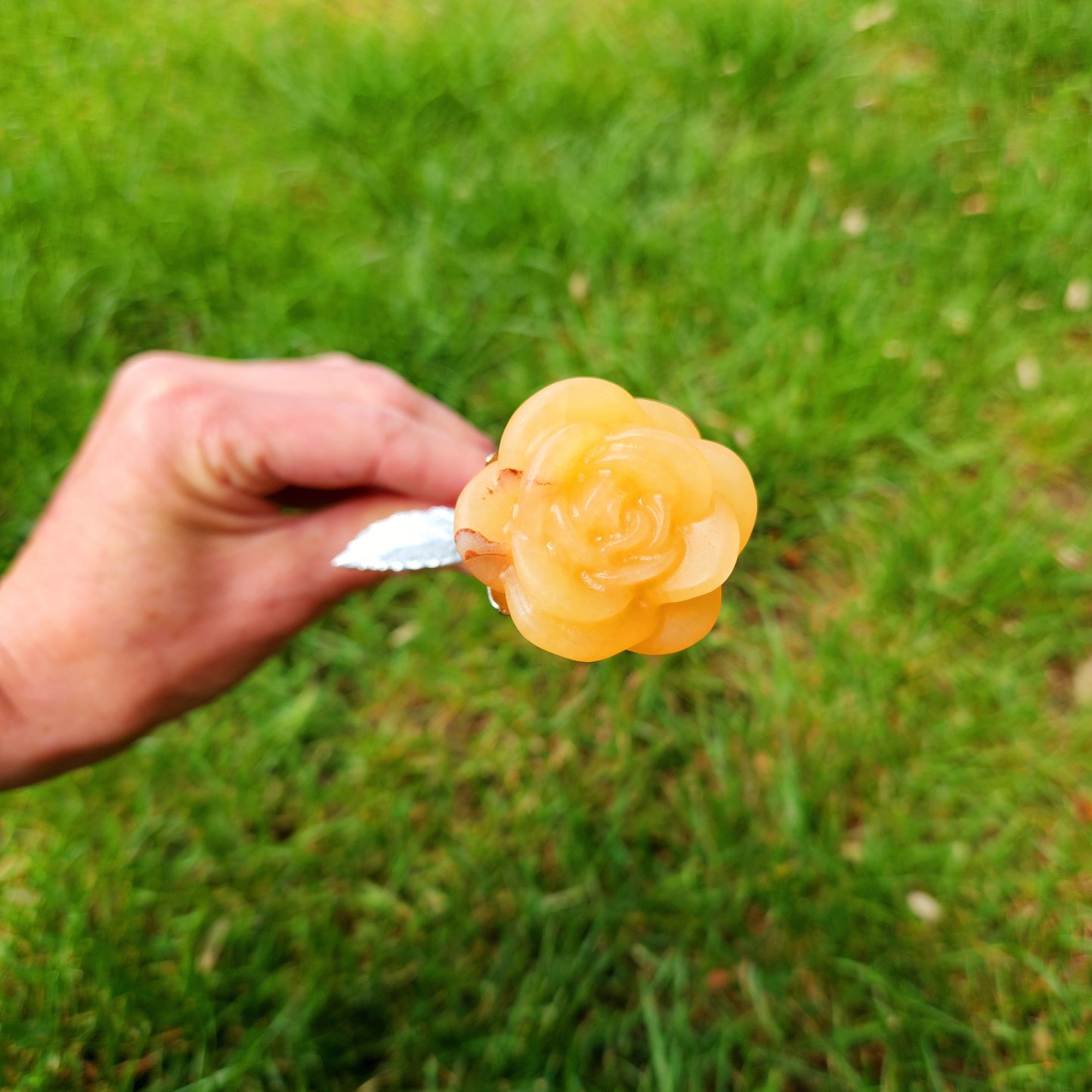 Rose en Calcite orange