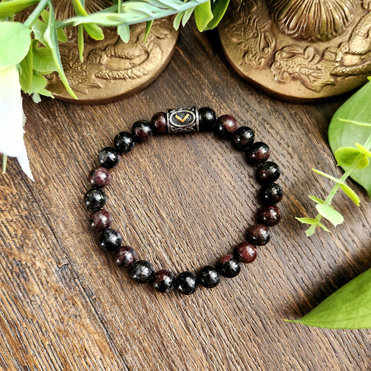 Bracelet en Grenat - 8mm