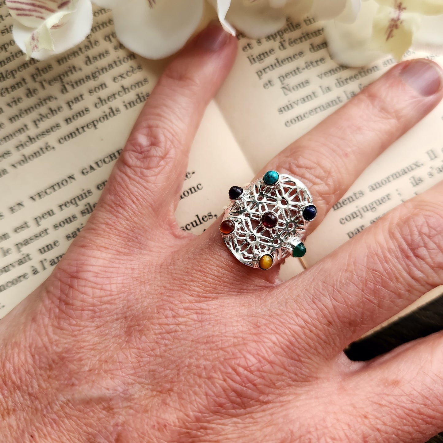 Bague 7 chakras - Argent 925