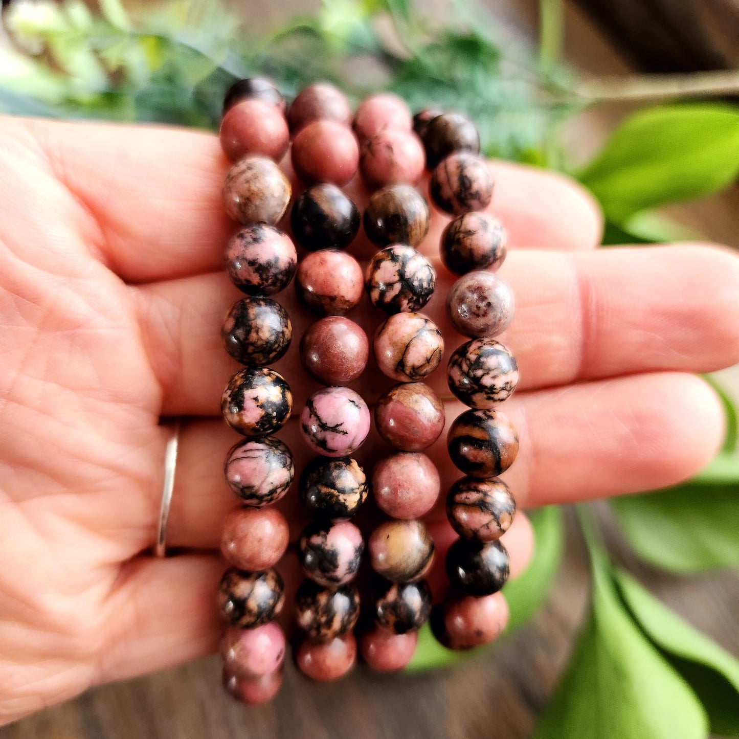 Bracelet en Rhodonite - 8mm