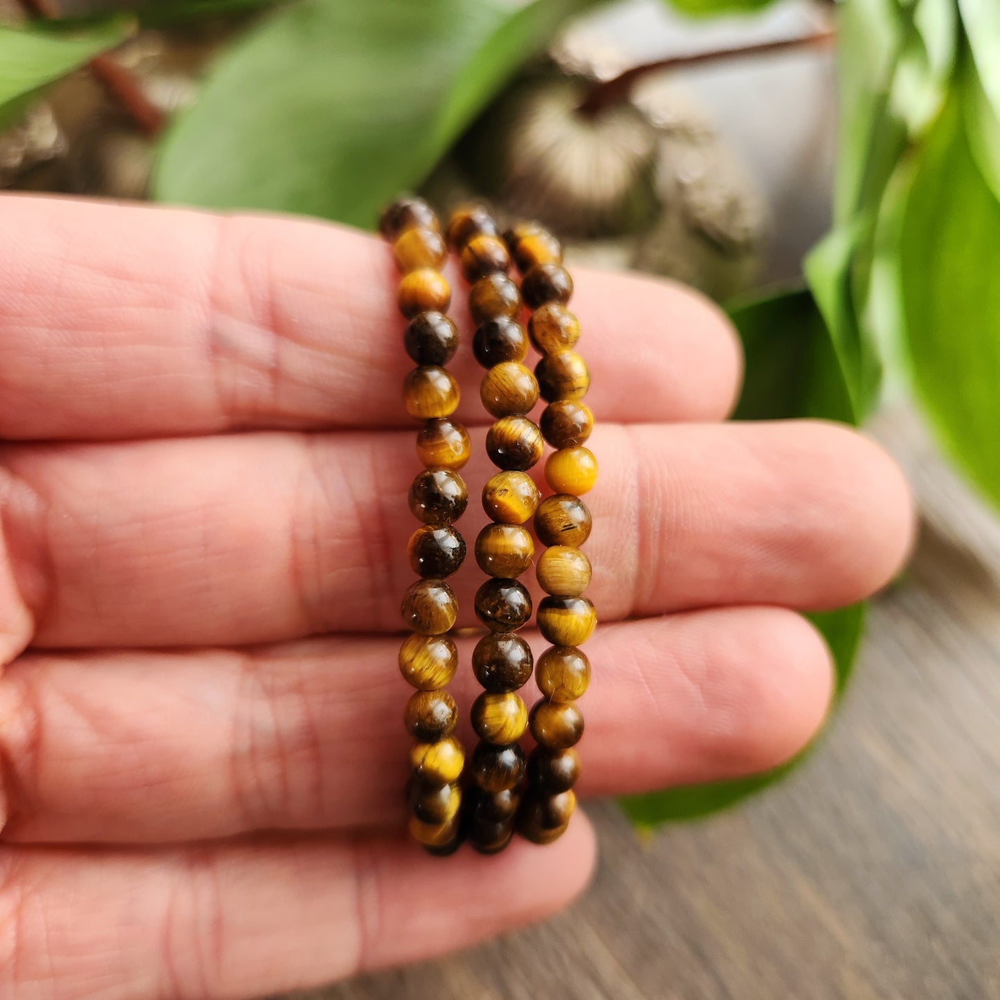 Bracelet en Œil de tigre - 4mm