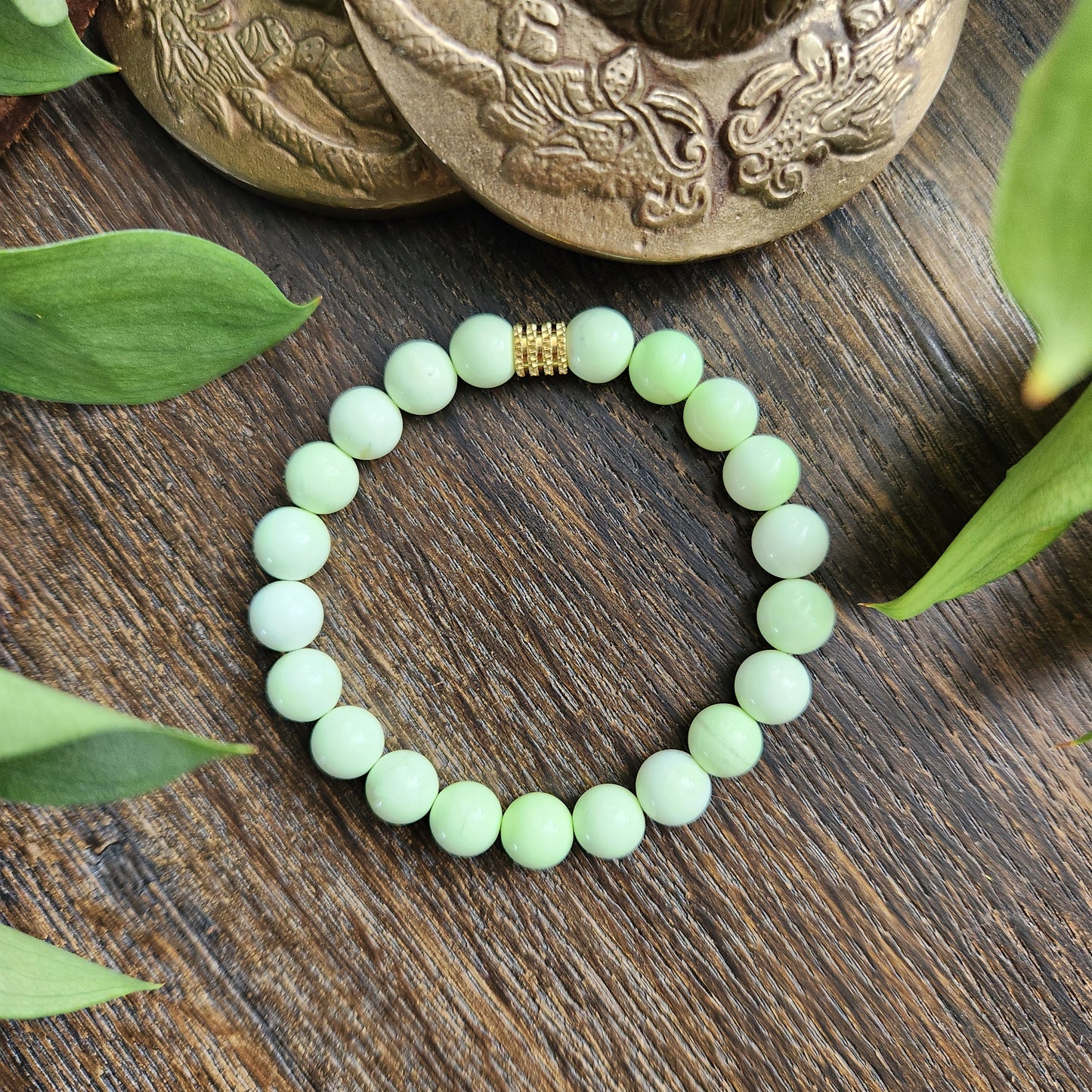 Bracelet en Chrysoprase citron - 8mm