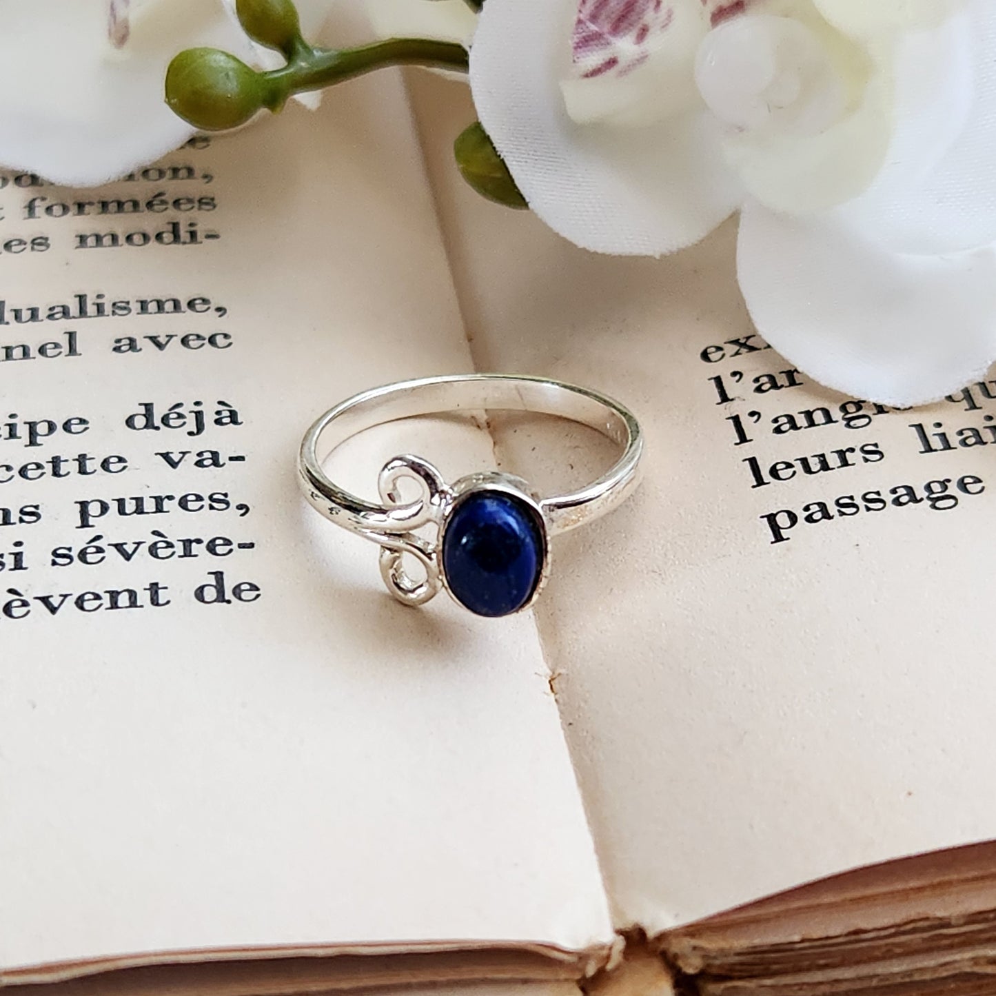 Bague réglable Vénus - Lapis Lazuli - Argent 925