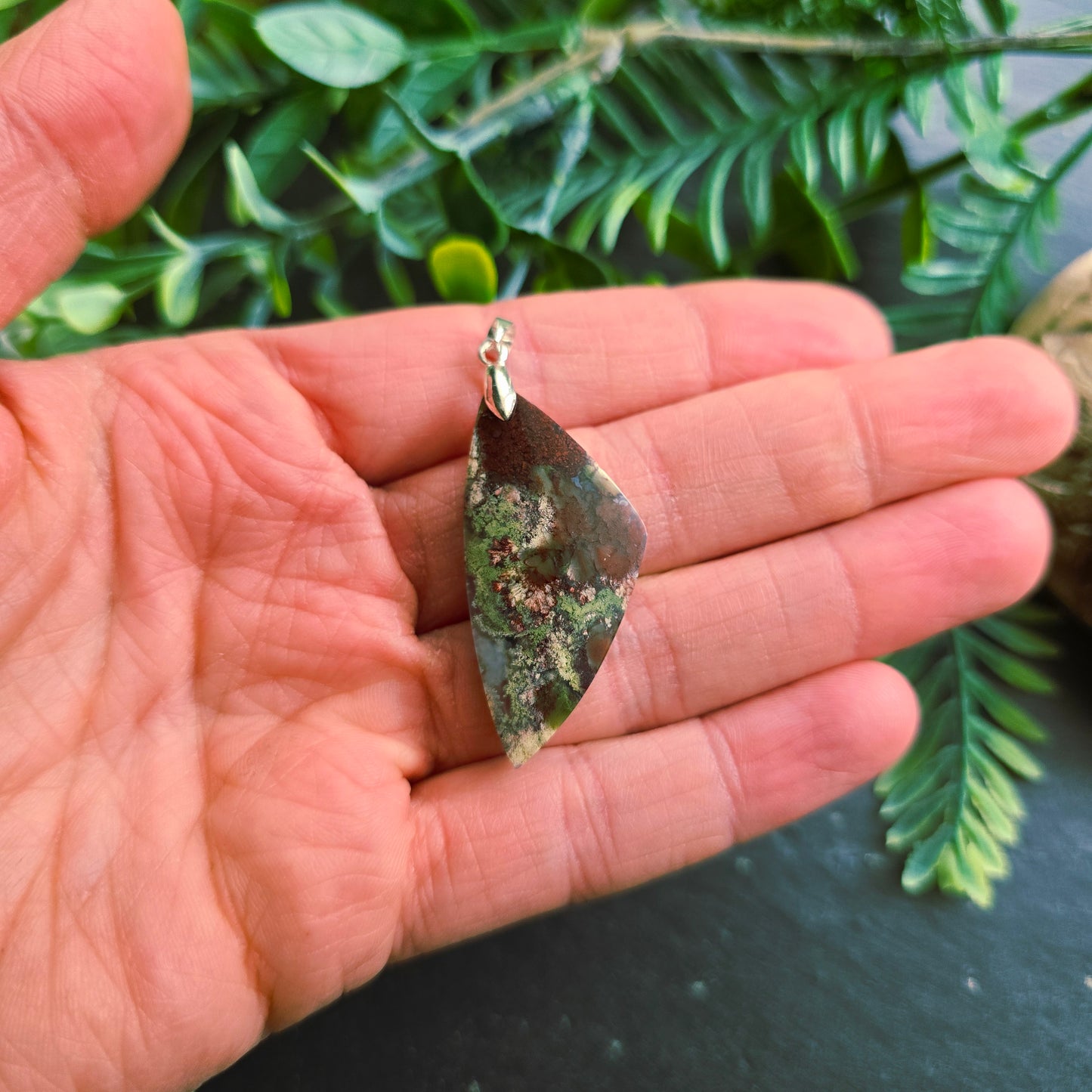 Pendentif en Agate mousse - n°10