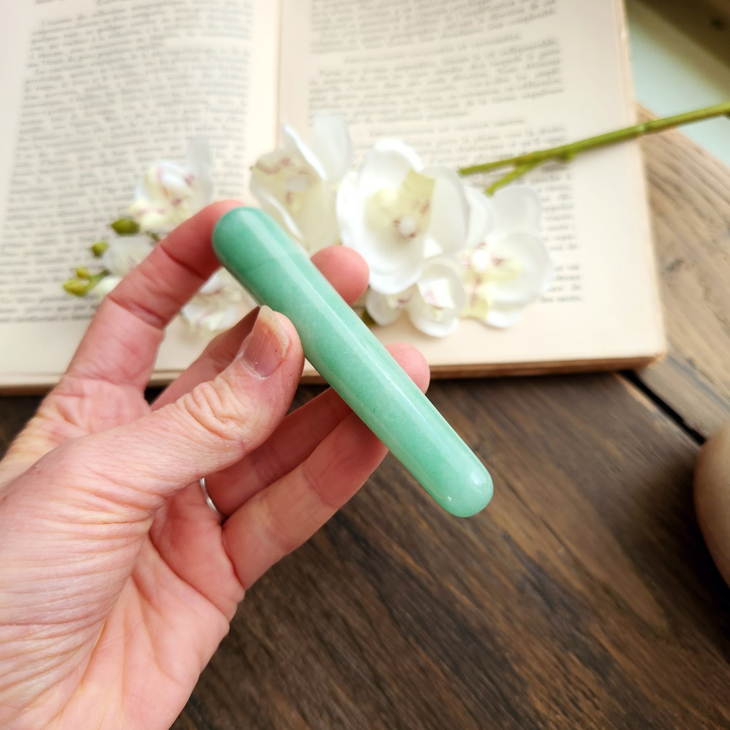 Bâton de massage en Aventurine verte
