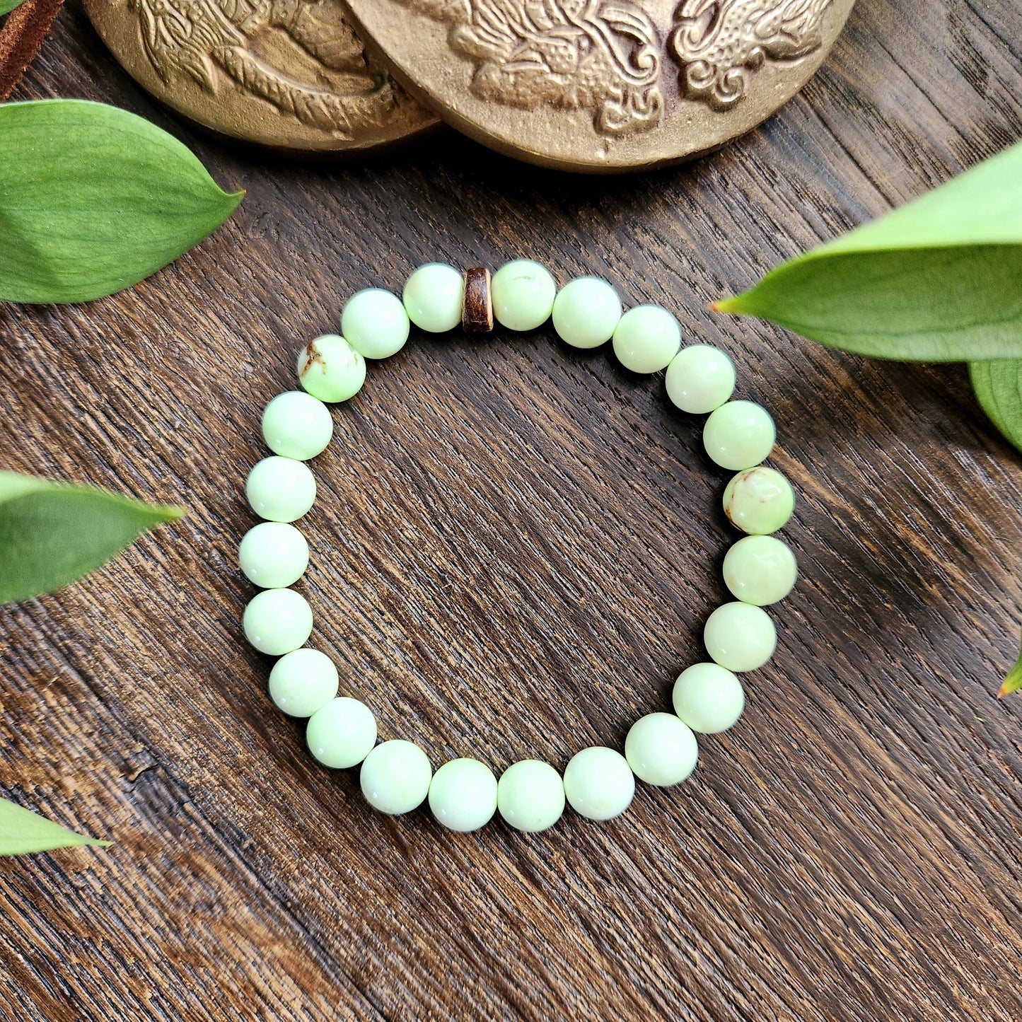 Bracelet en Chrysoprase citron - 8mm