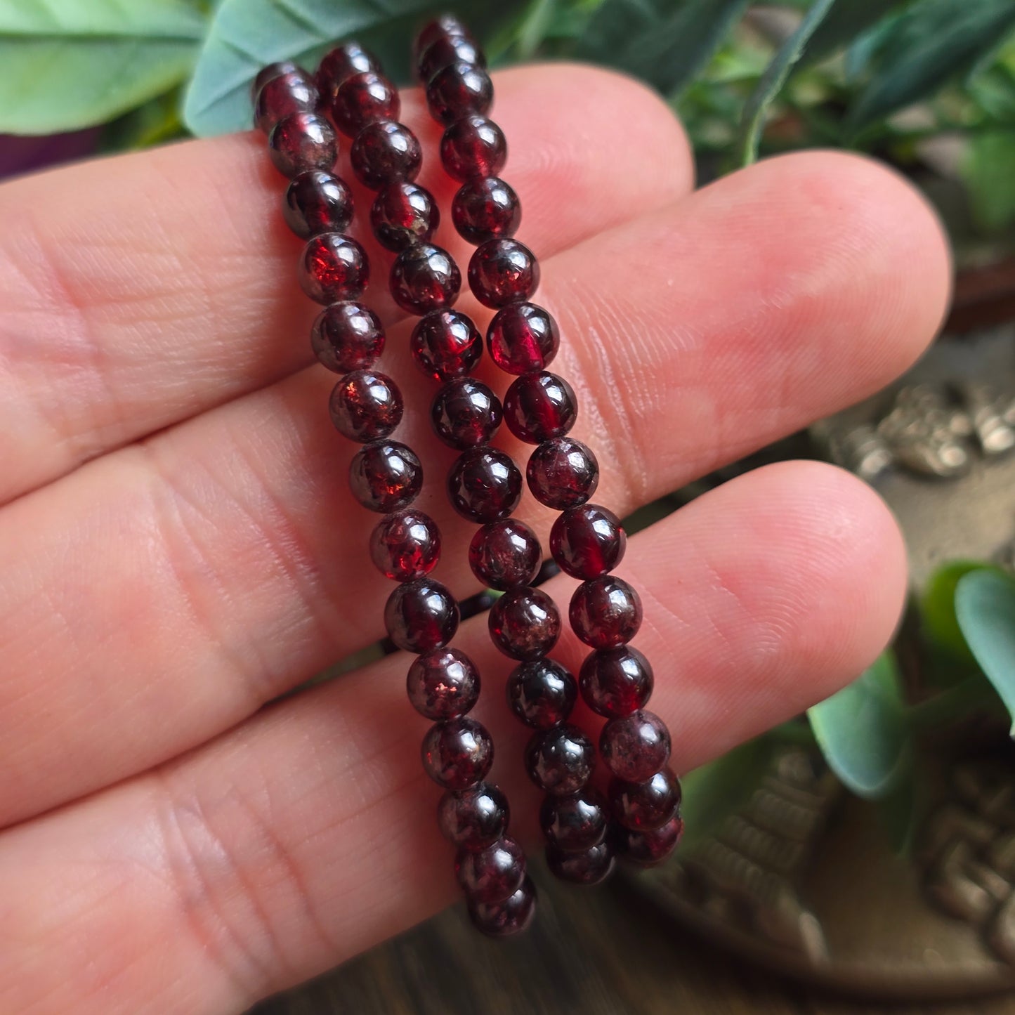 Bracelet enfant en Grenat - 4mm
