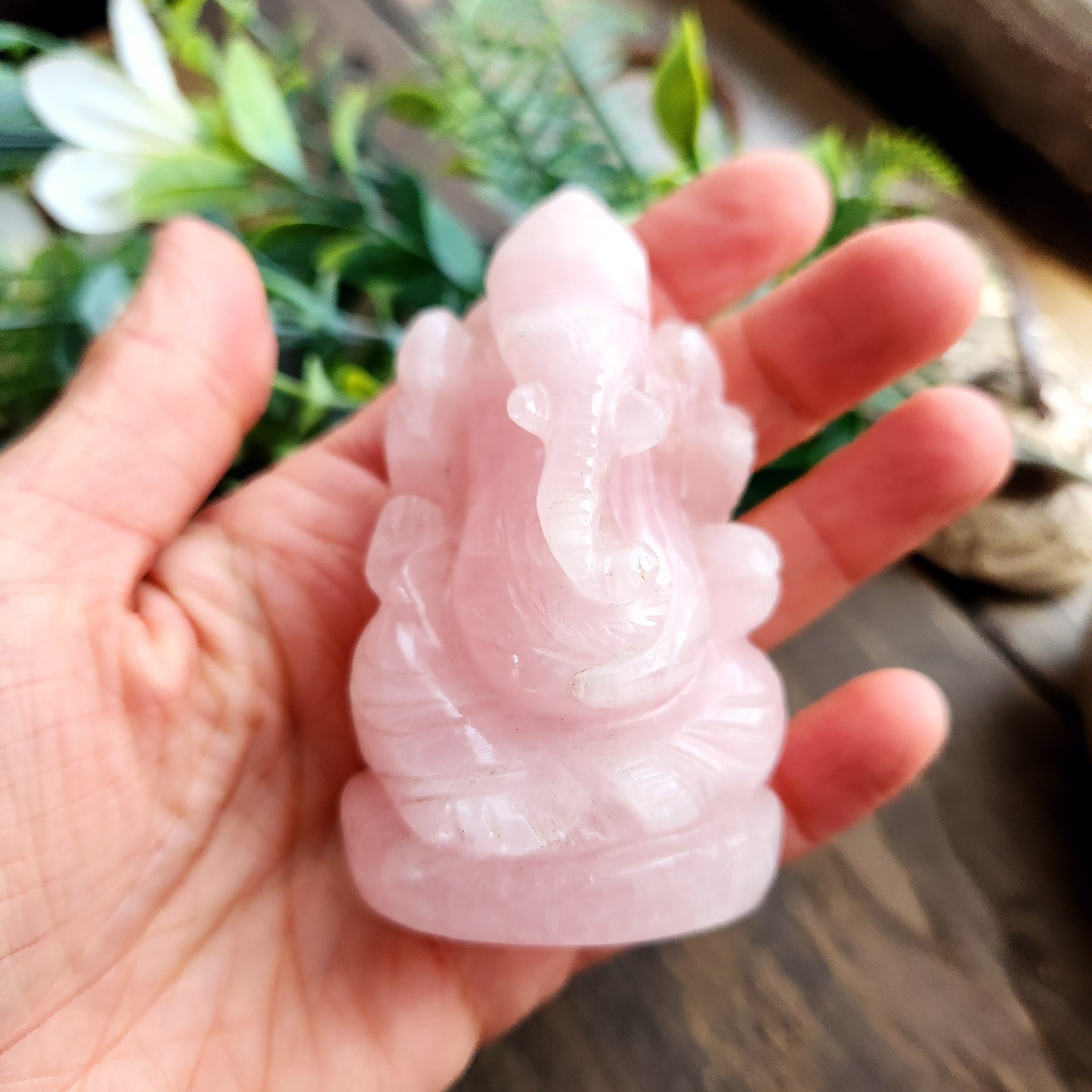 Ganesh en Quartz Rose