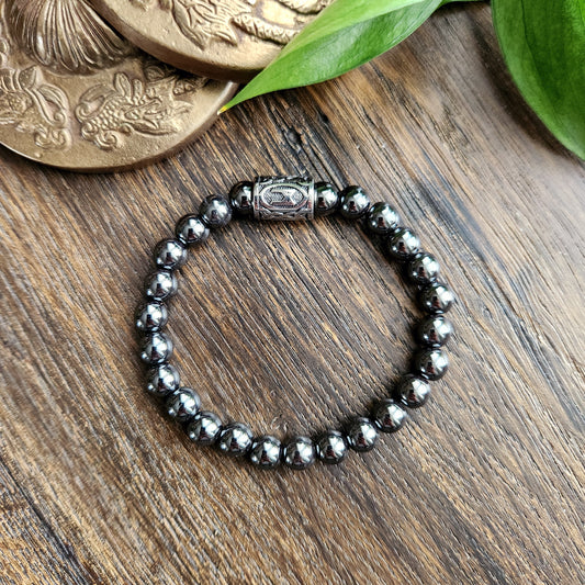 Bracelet en Hématite - 8mm