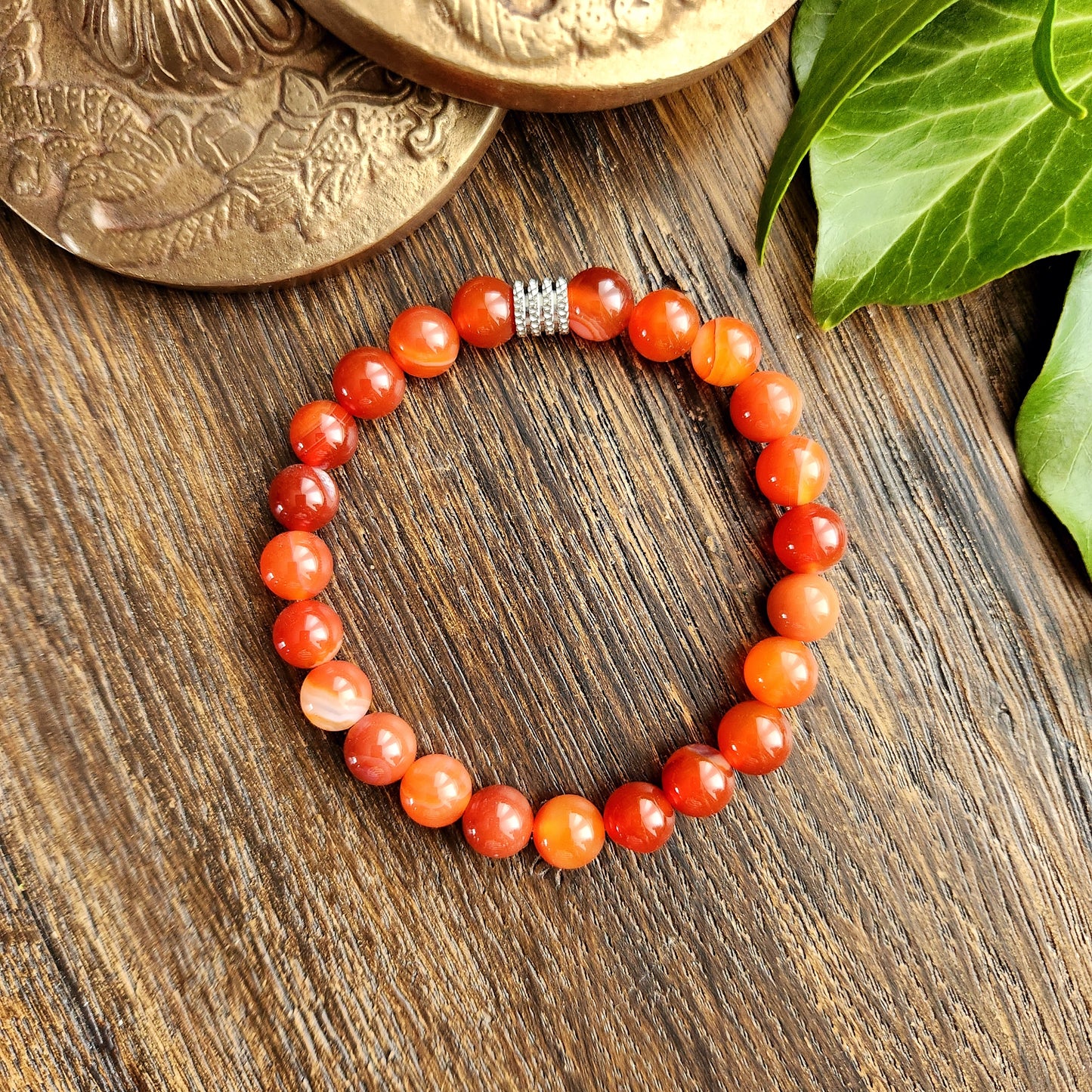 Bracelet en Cornaline - 8mm