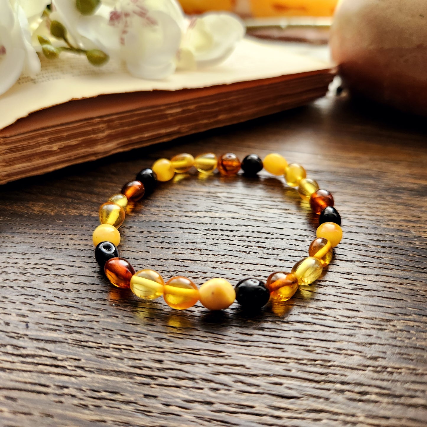 Bracelet en Ambre - Grand - 3 Couleurs