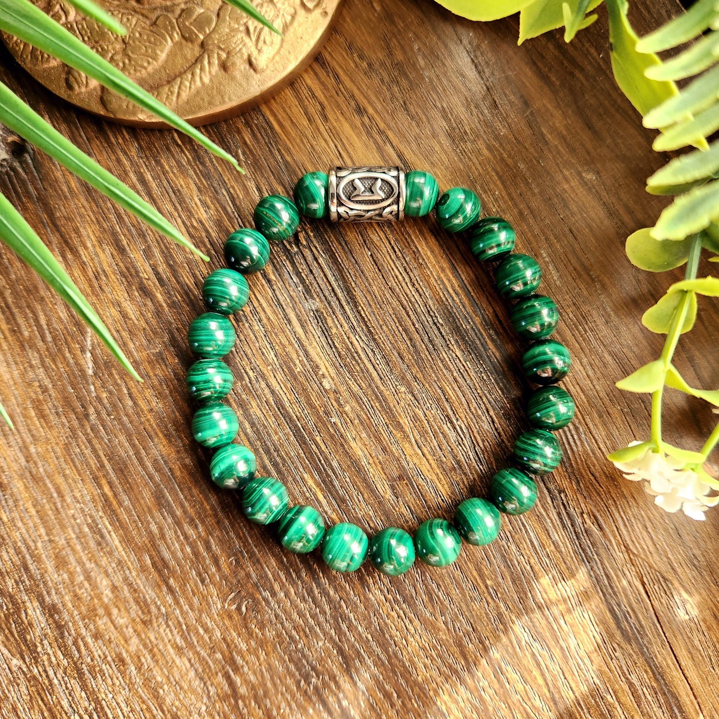 Bracelet en Malachite - 8mm