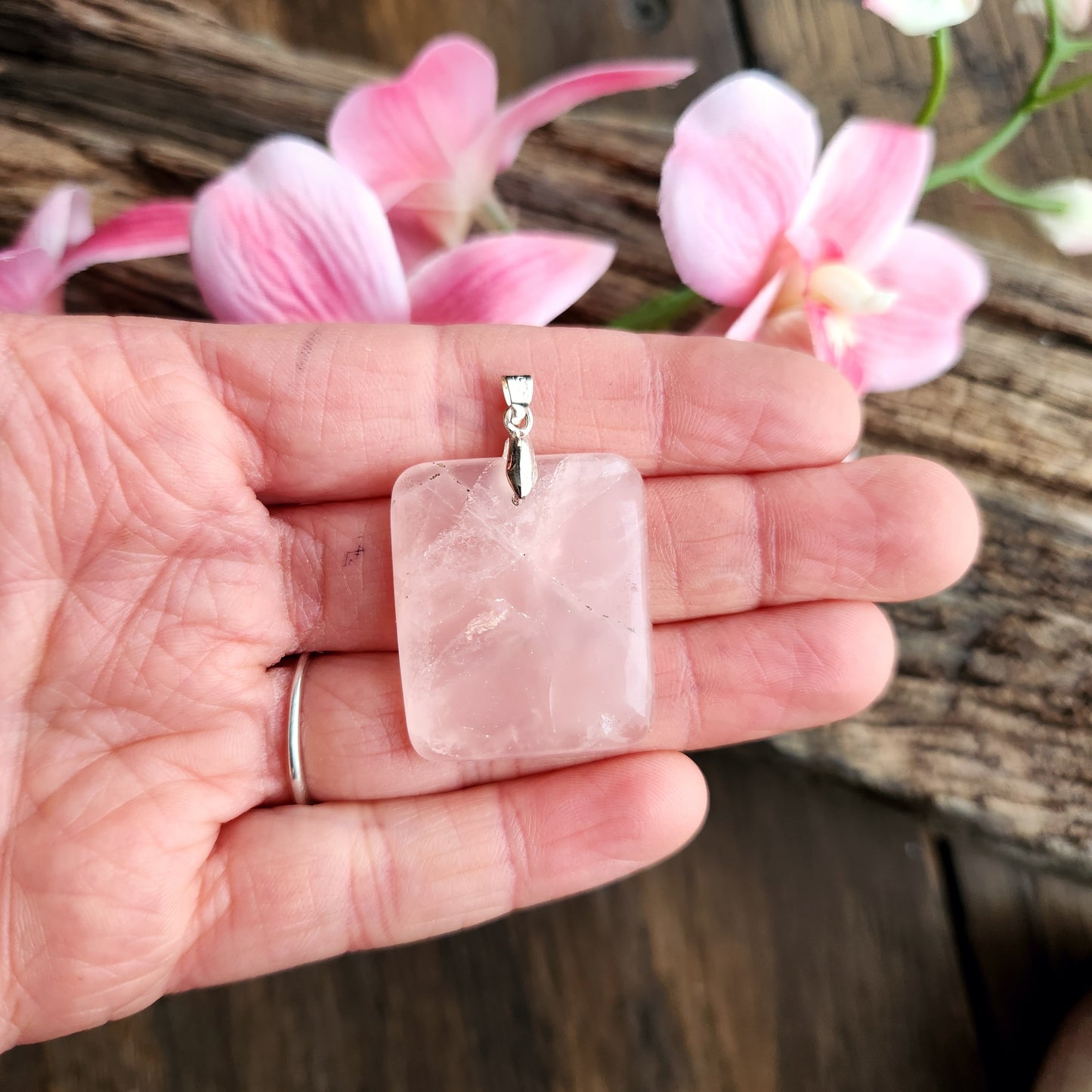 Pendentif en Quartz Rose - n°2