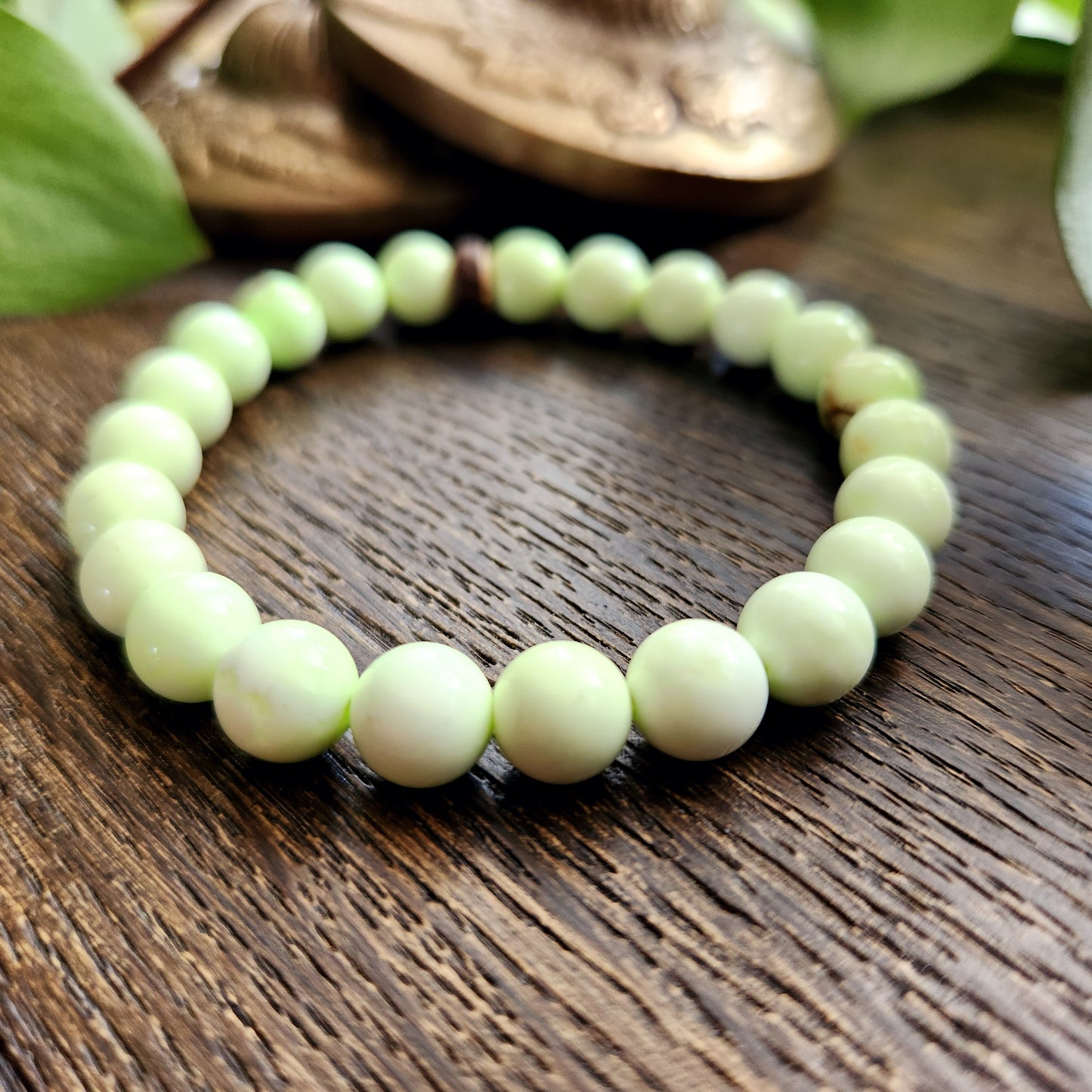 Bracelet en Chrysoprase citron - 8mm