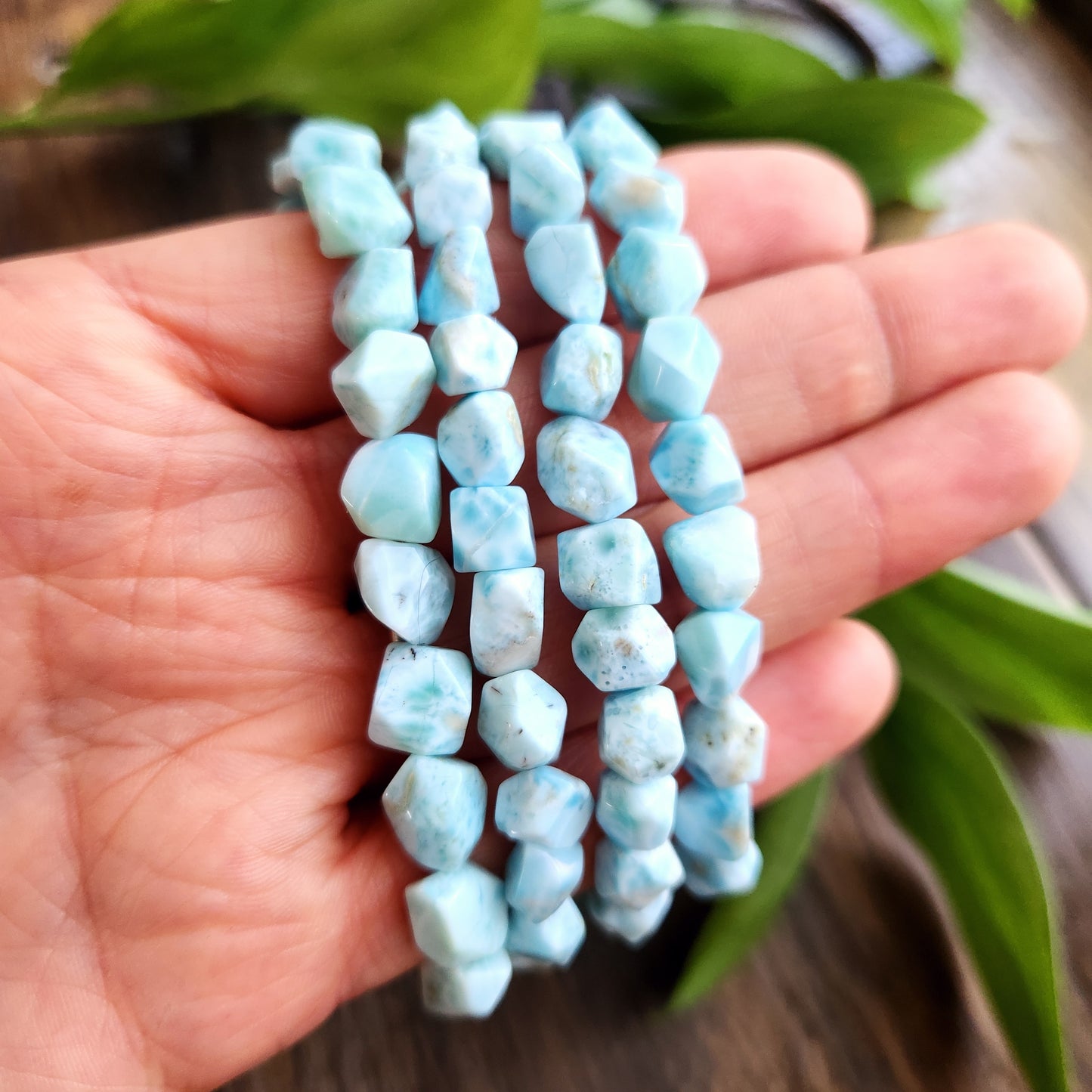 Bracelet en Larimar - prisme