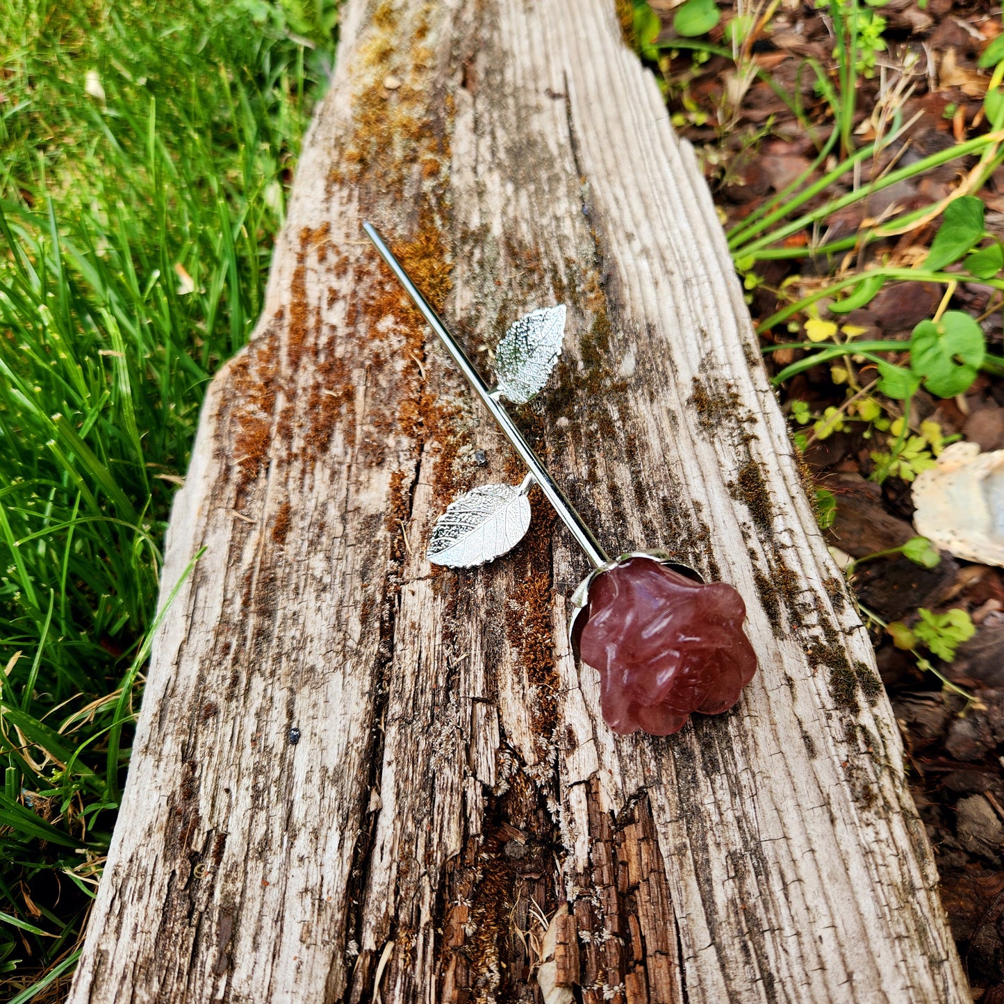 Rose en Quartz Fraise
