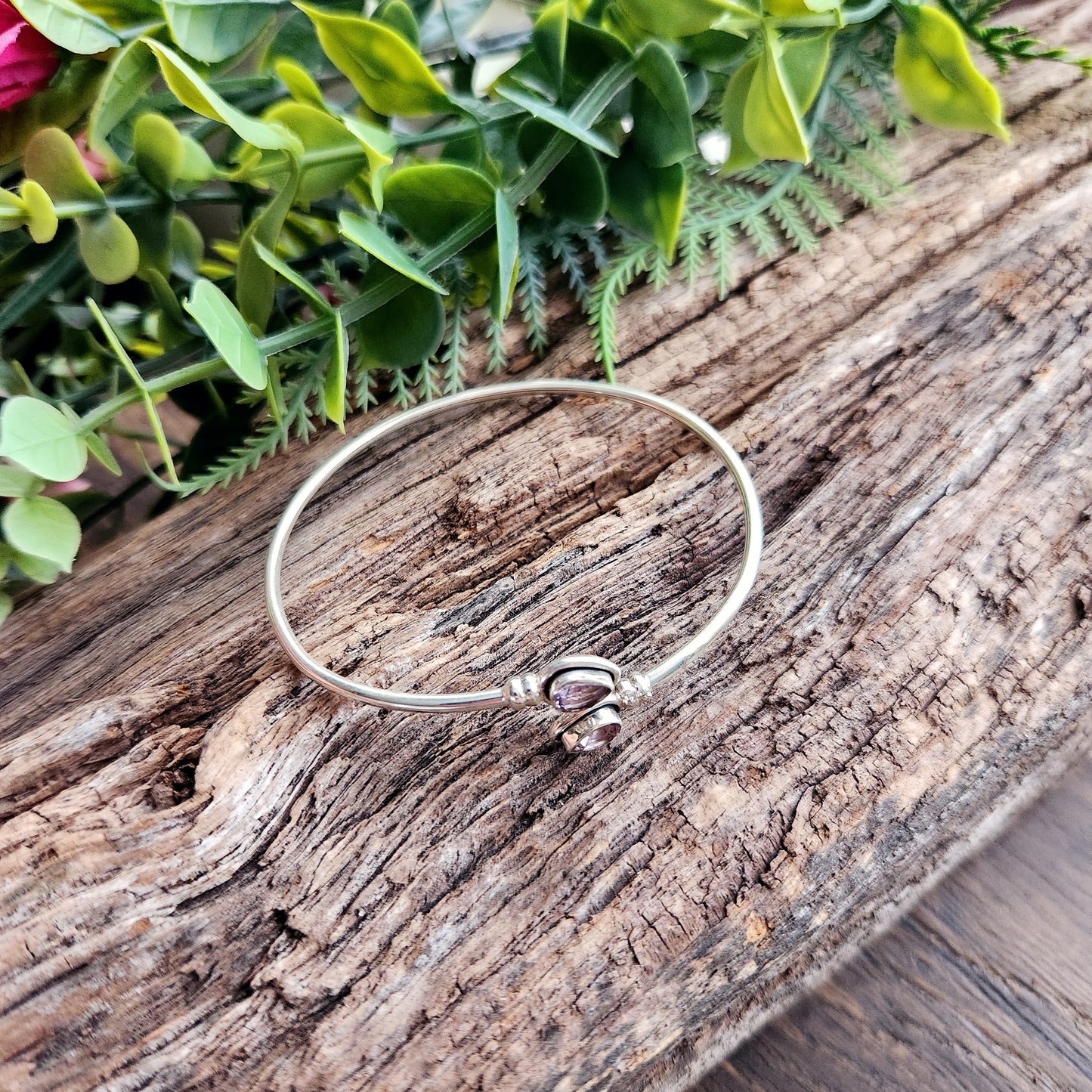 Jonc en Améthyste - Argent 925