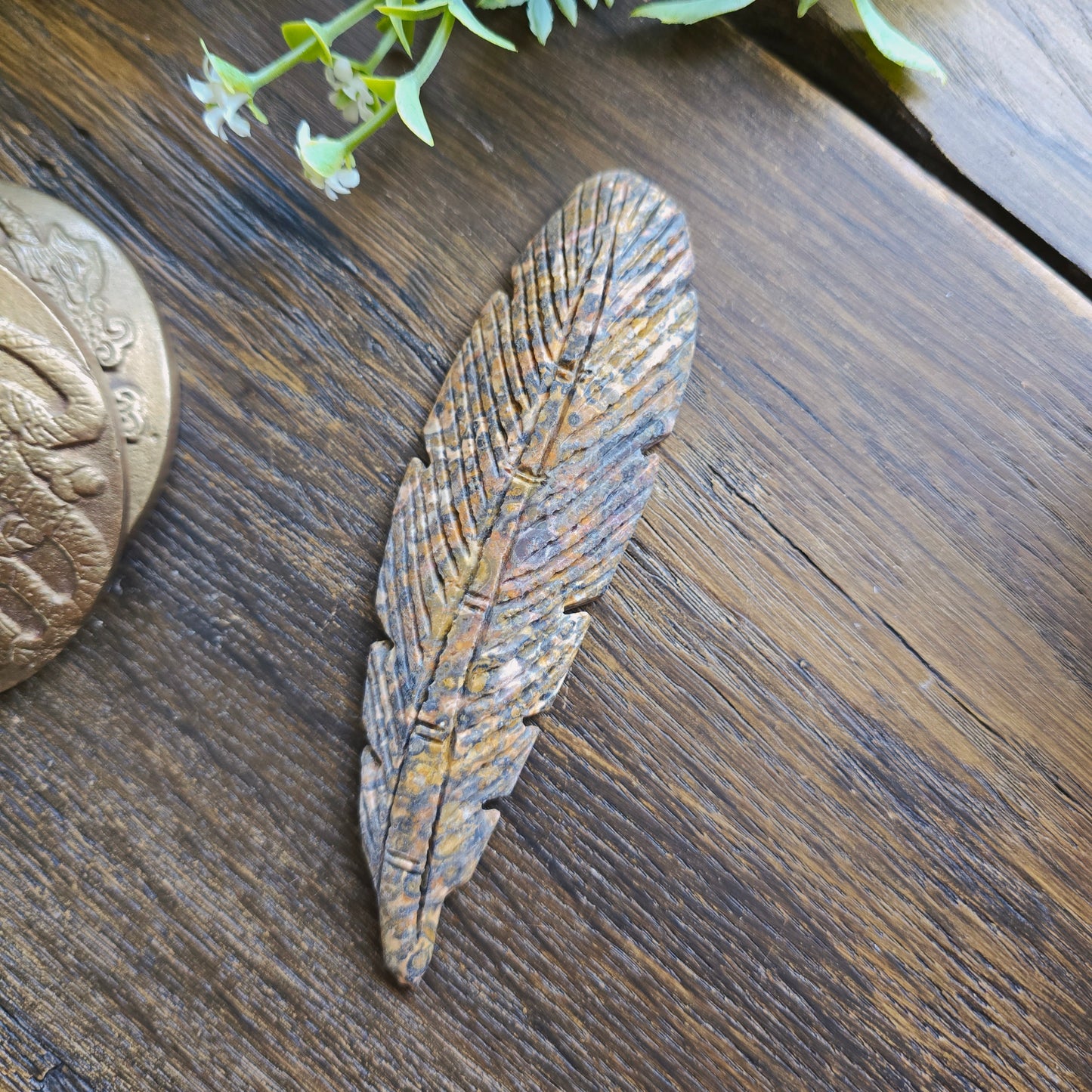 Plume en Jaspe léopard - n°3