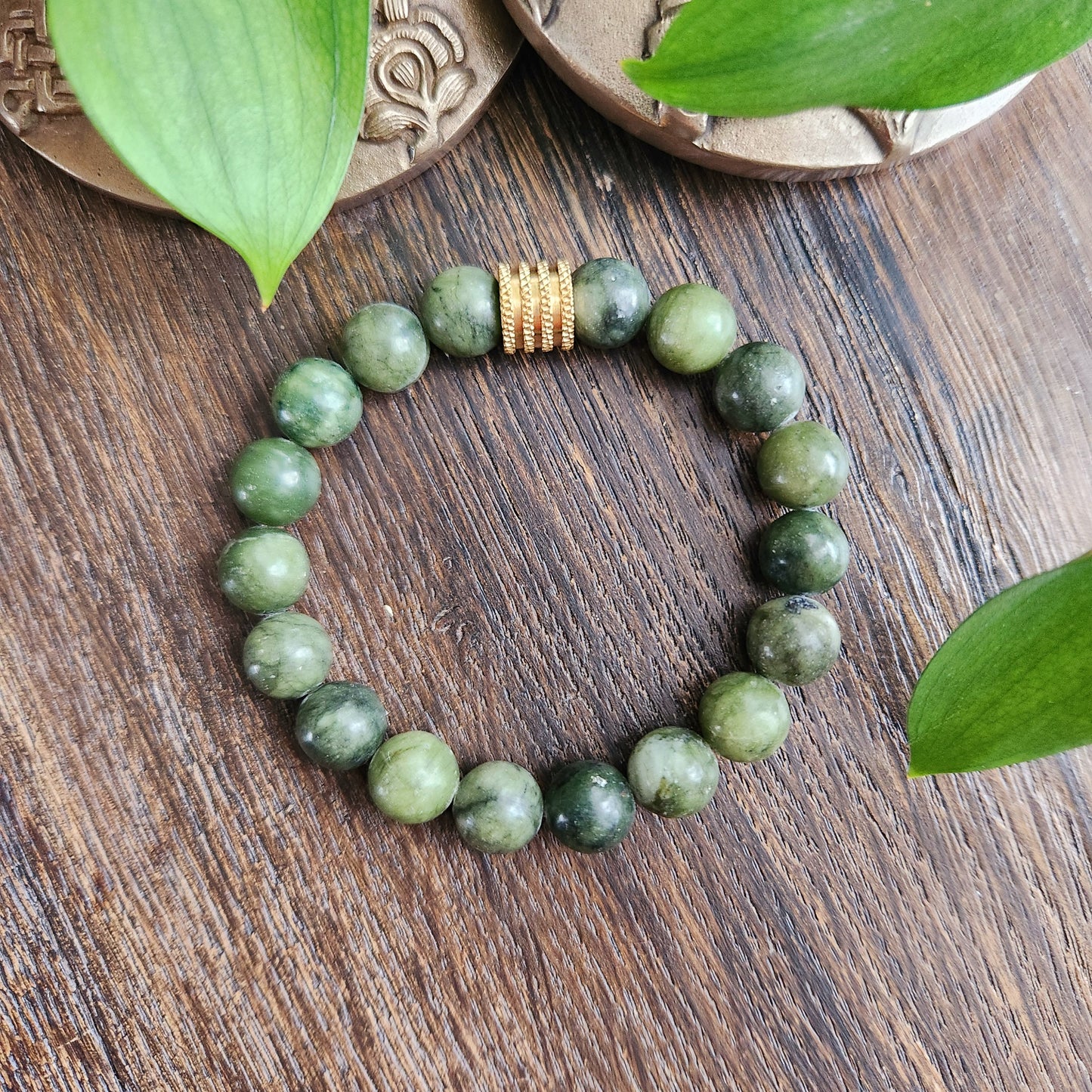 Bracelet en Serpentine - 10mm