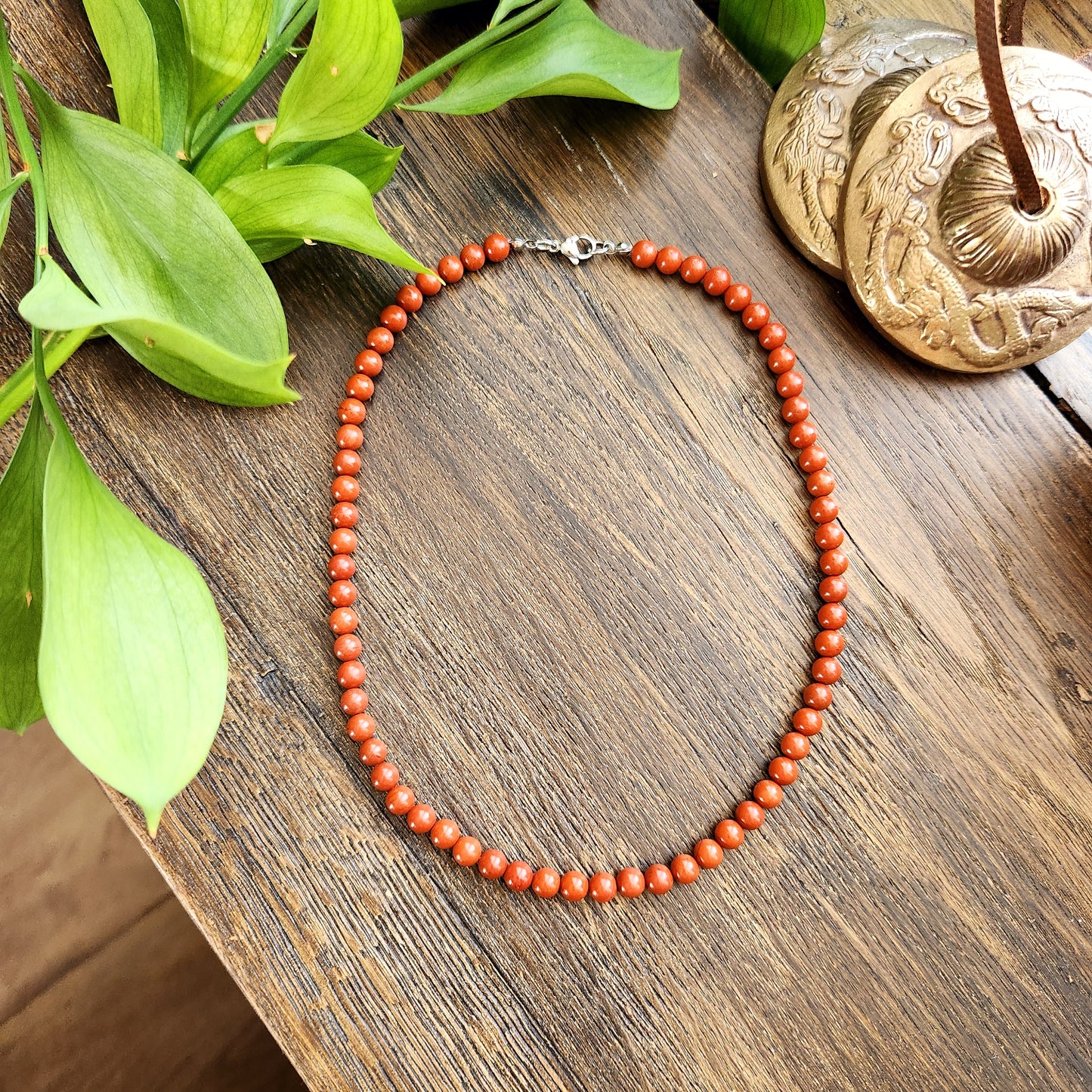 Collier en Jaspe rouge