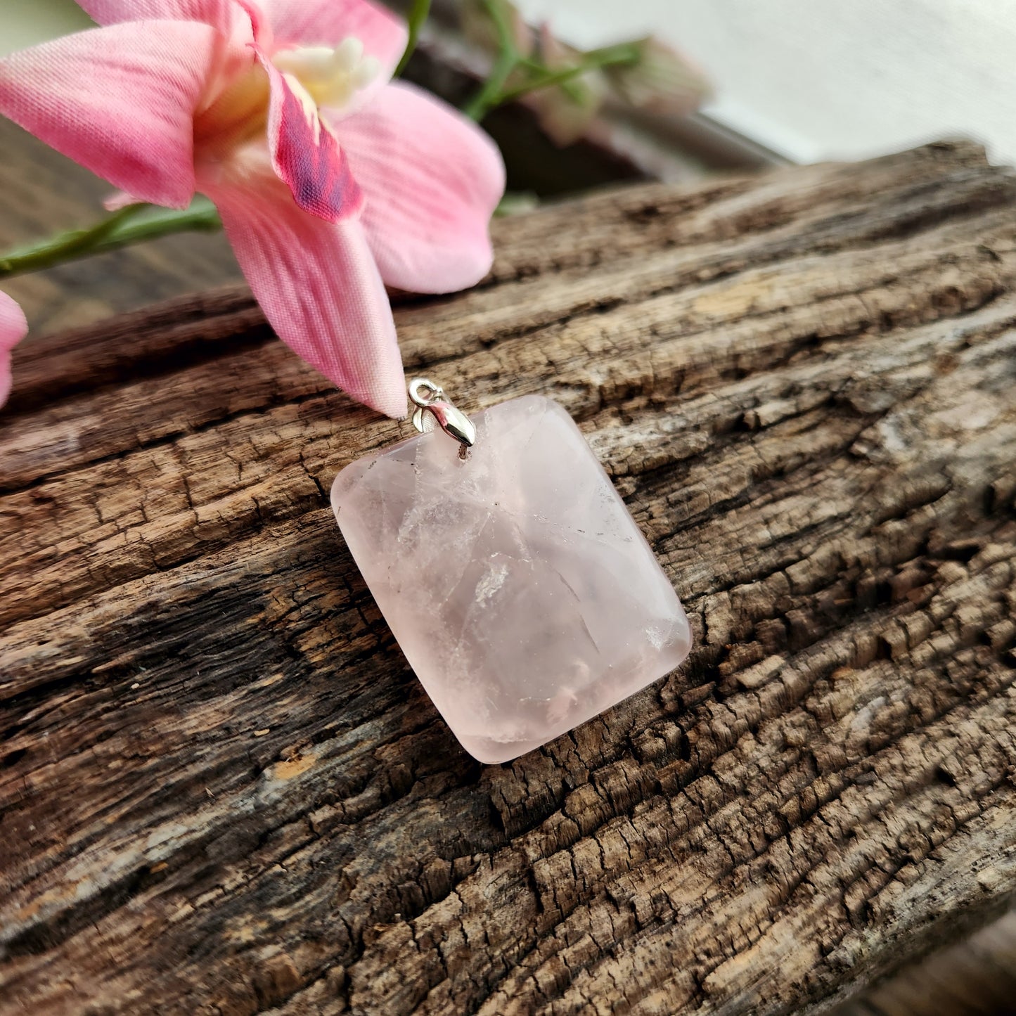 Pendentif en Quartz Rose - n°2