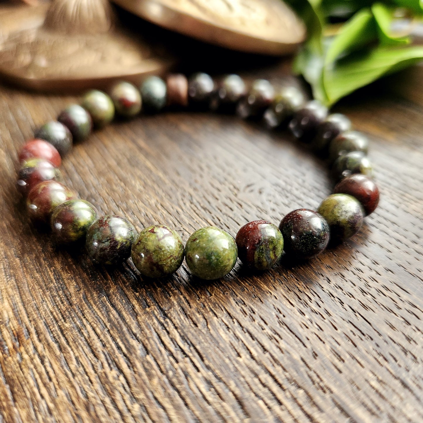 Bracelet en Jaspe Sang de dragon - 8mm
