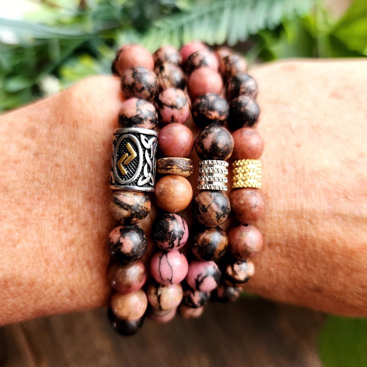 Bracelet en Rhodonite - 8mm