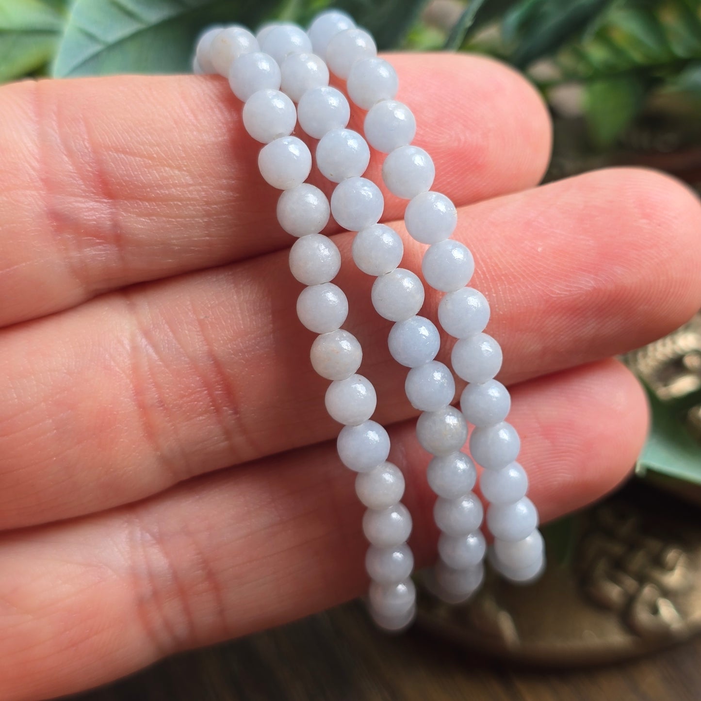 Bracelet enfant en Angélite - 4mm