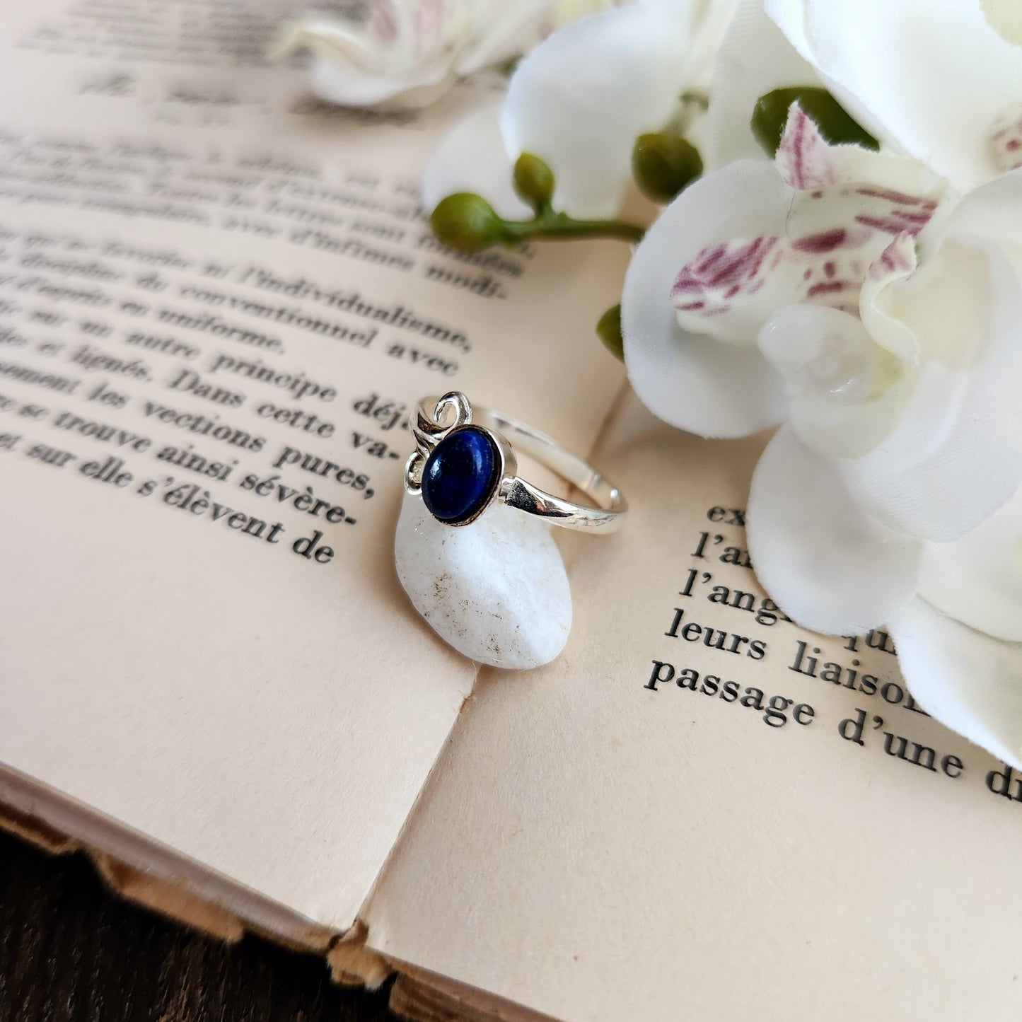 Bague réglable Vénus - Lapis Lazuli - Argent 925