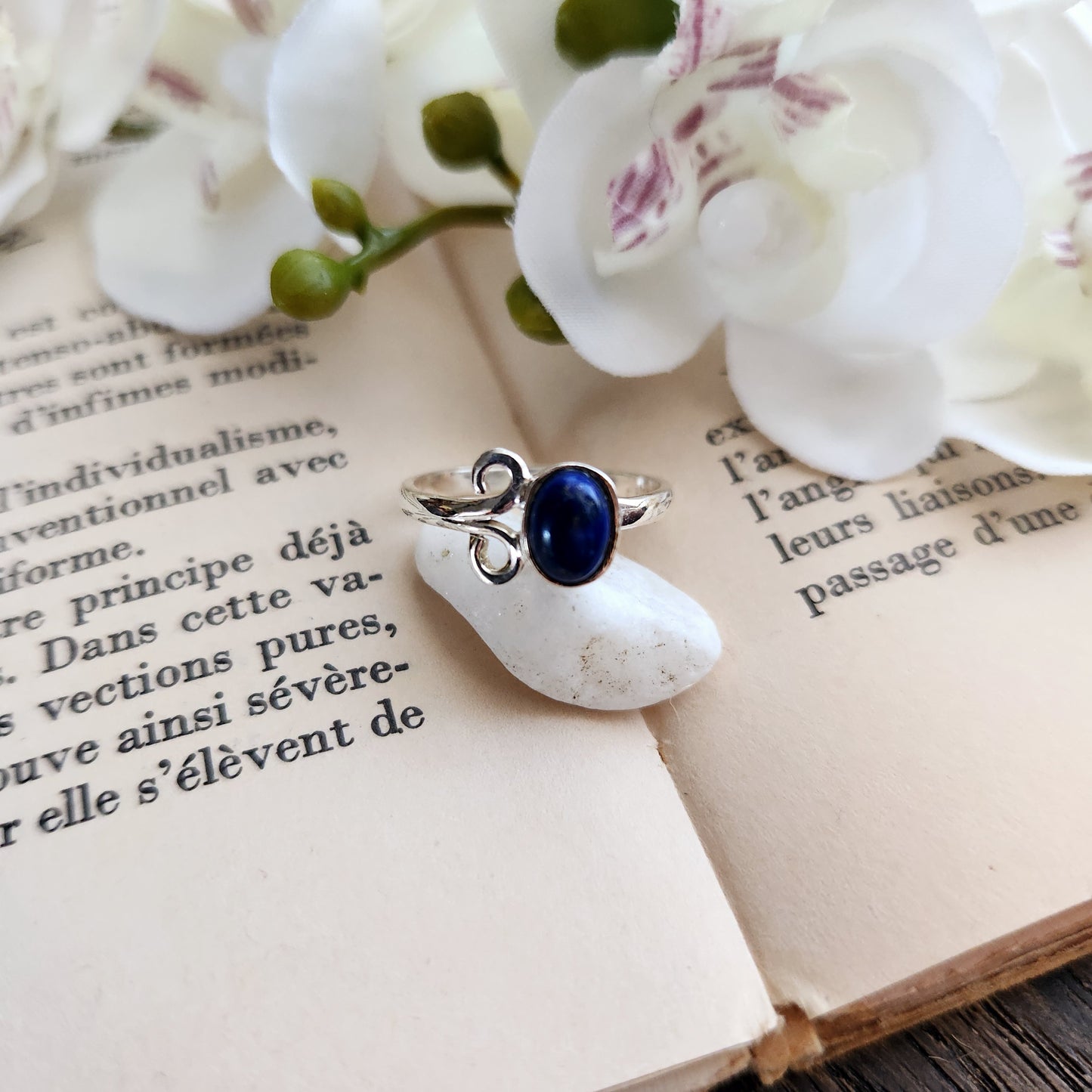 Bague réglable Vénus - Lapis Lazuli - Argent 925