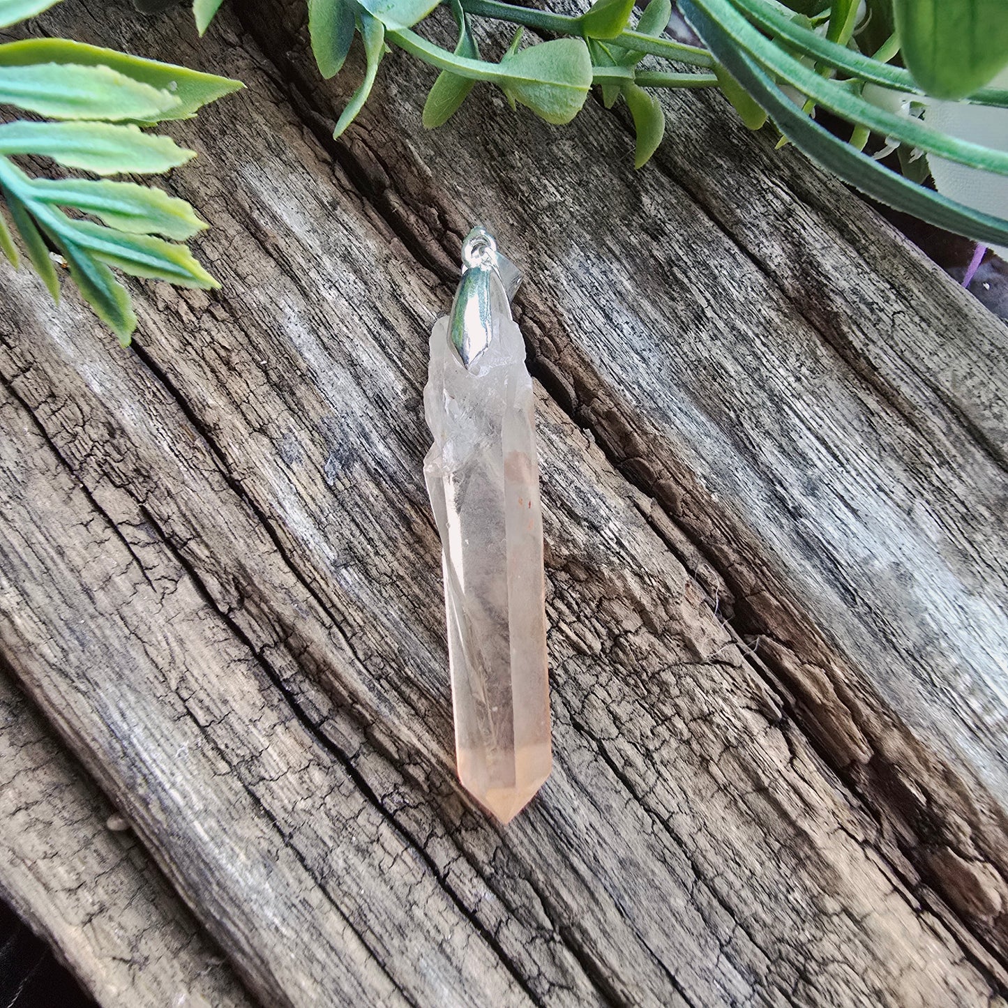 Pendentif en Cristal de Quartz rose - n°9