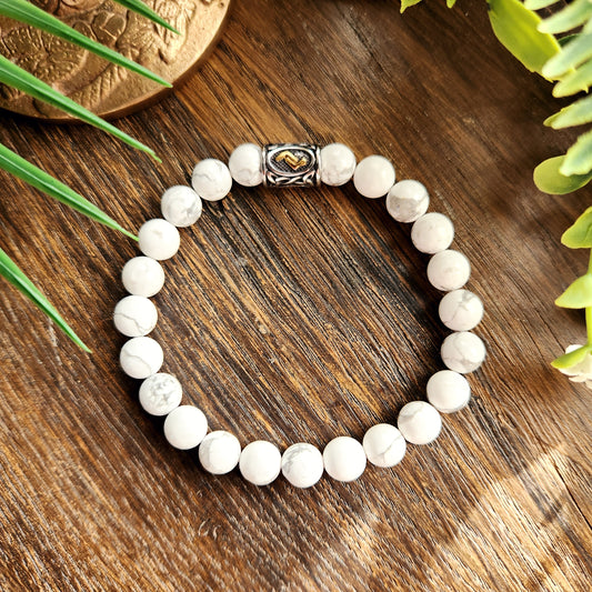 Bracelet en Howlite - 8mm
