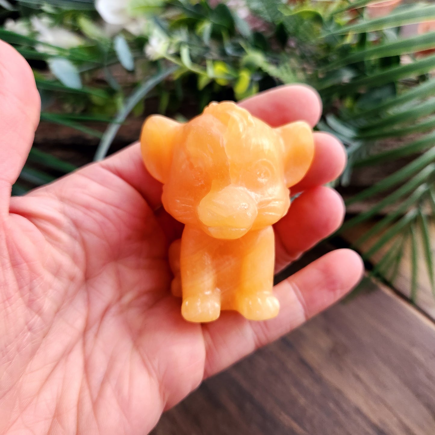 Simba (petit) en Calcite orange