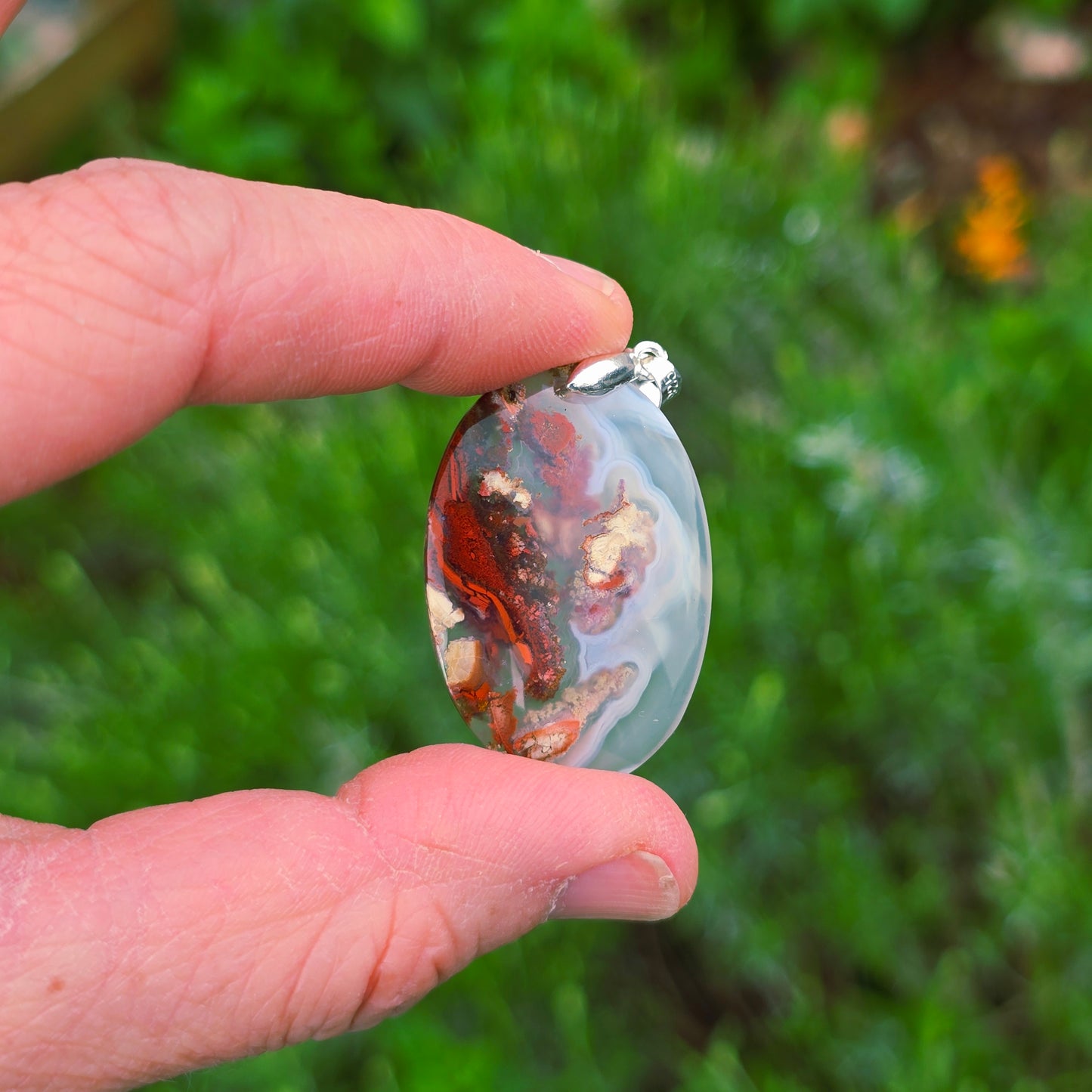 Pendentif en Agate mousse - n°3