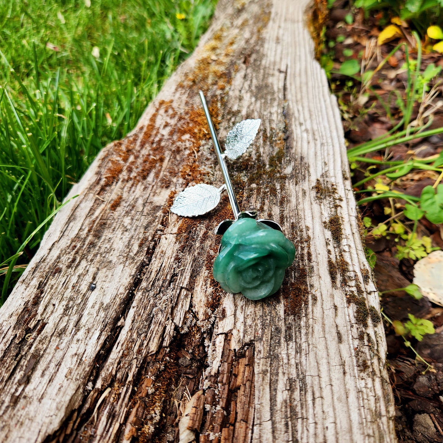 Rose en Aventurine verte