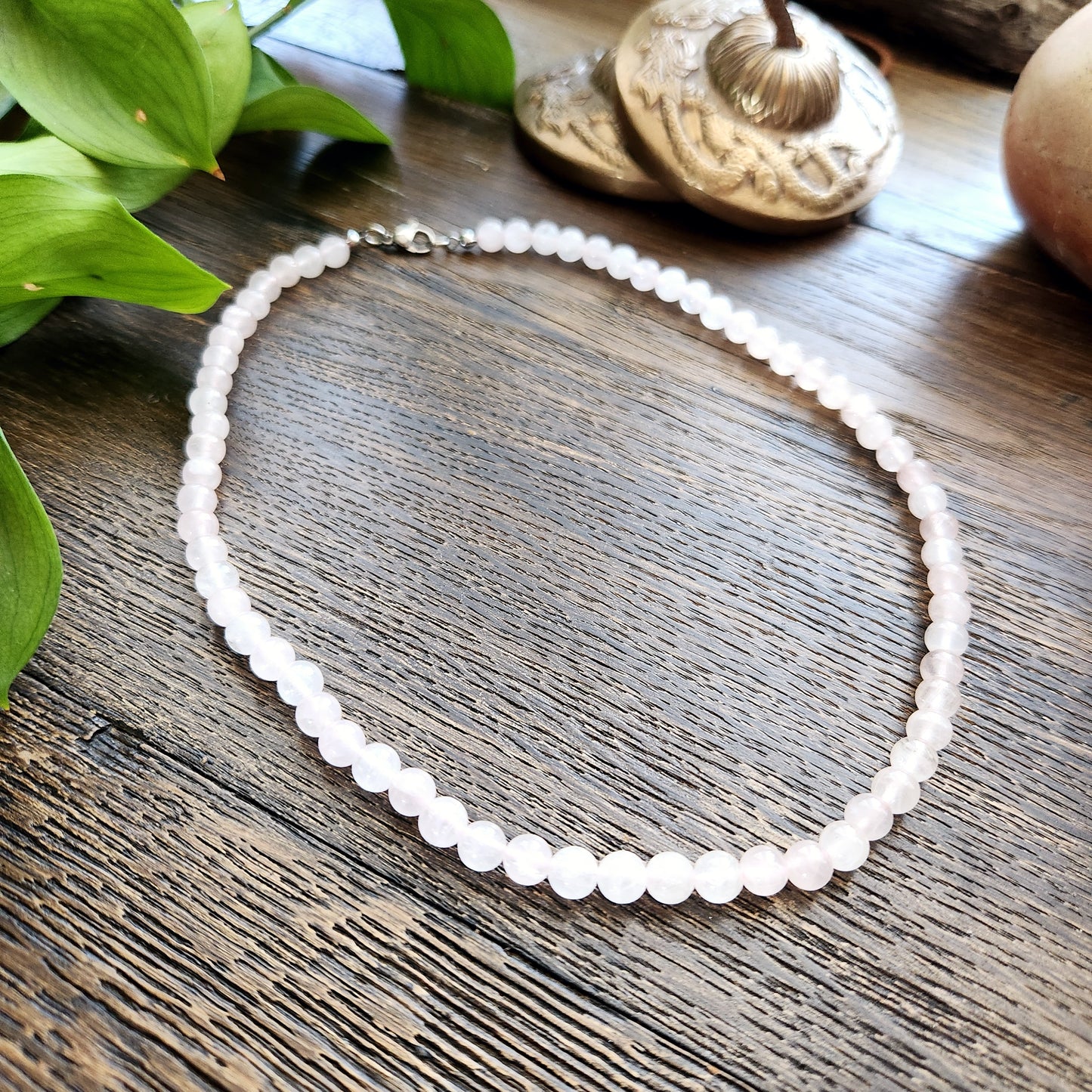 Collier en Quartz Rose