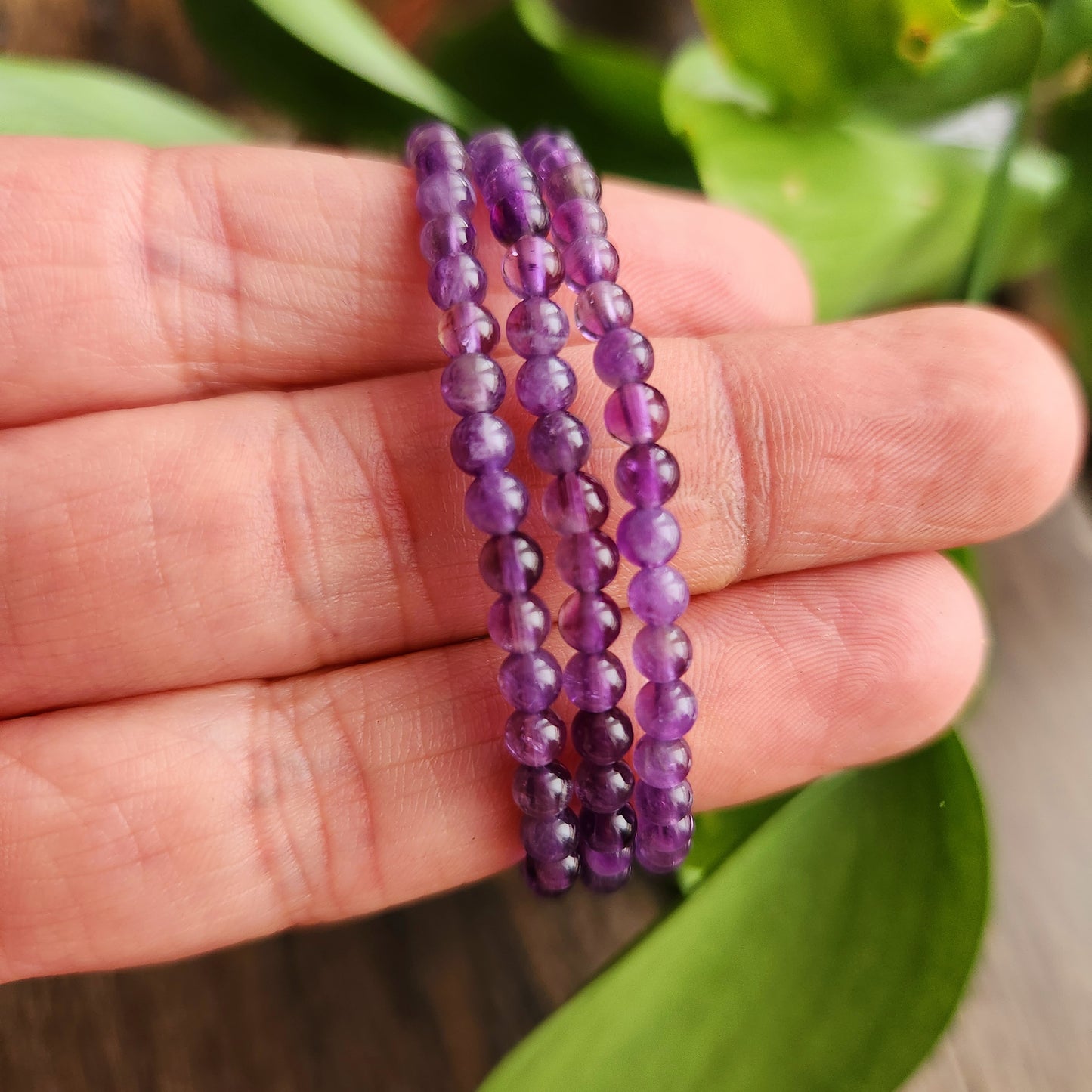 Bracelet enfant en Améthyste - 4mm