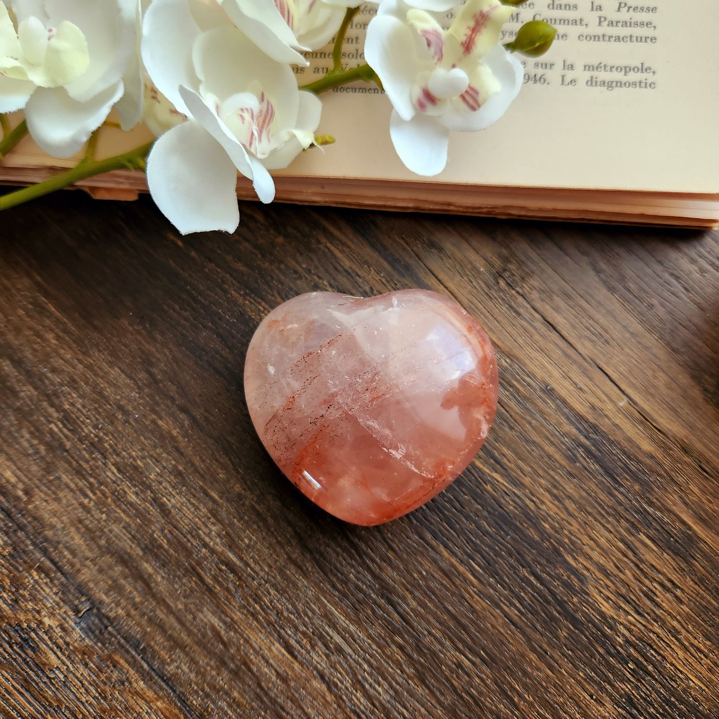 Cœur en Quartz Hématoïde - n°1