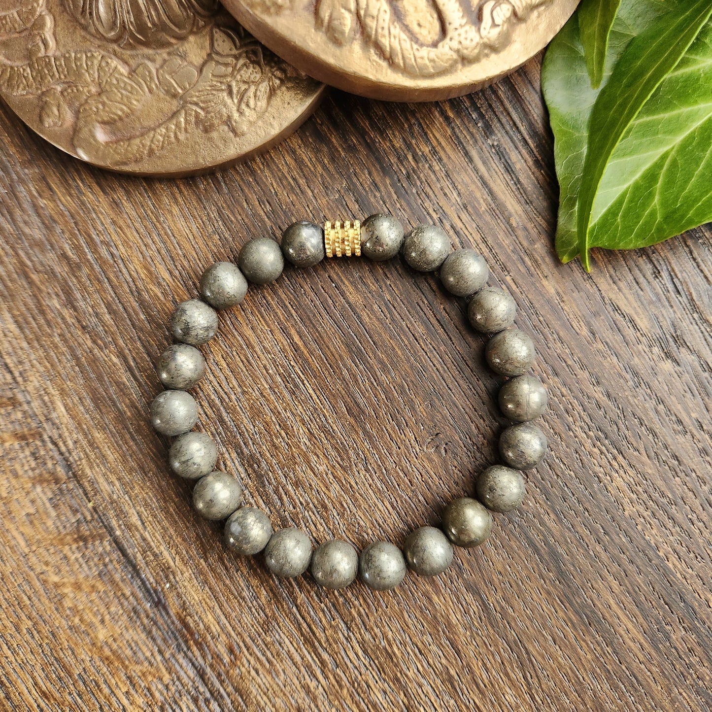 Bracelet en Pyrite - 8mm