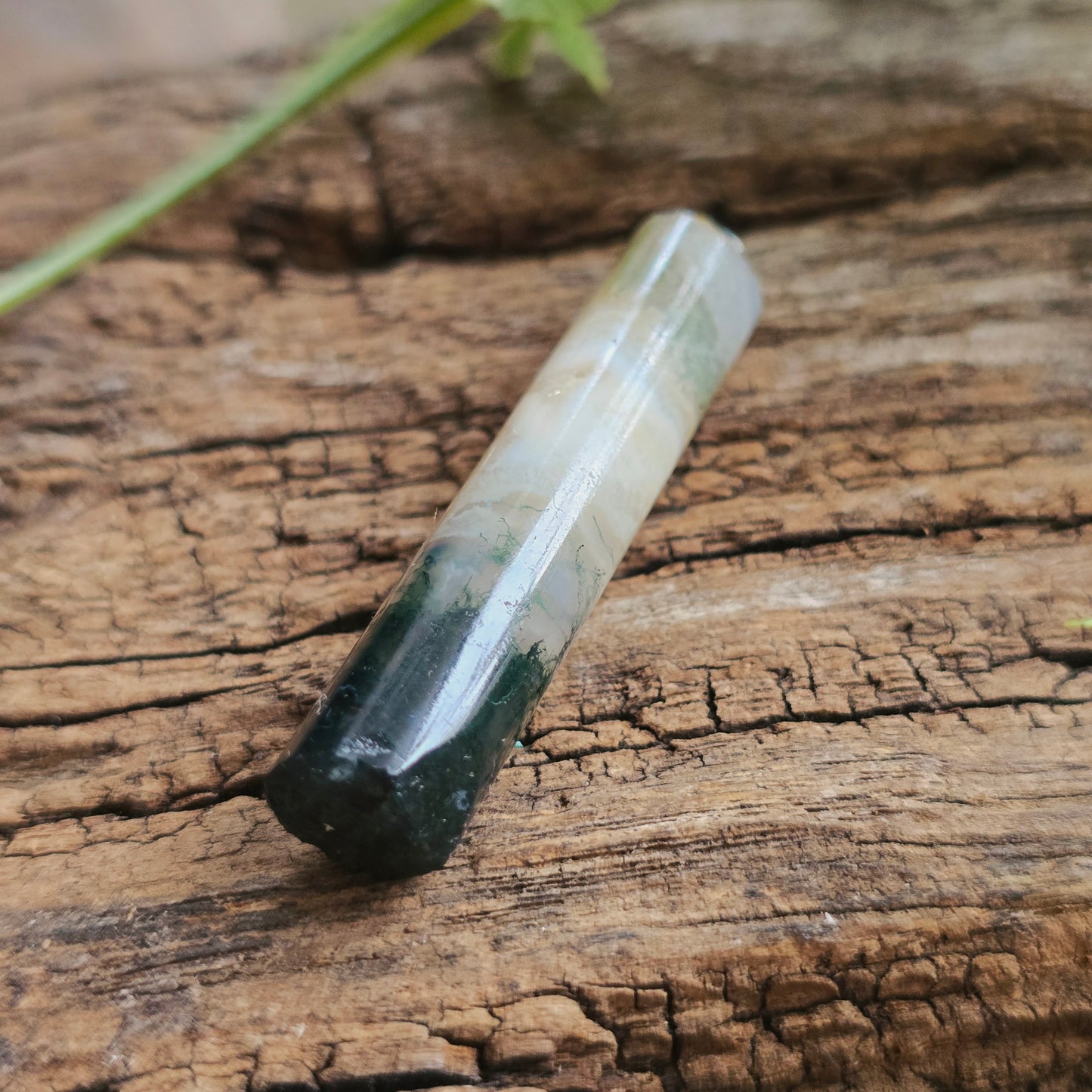 Pendentif Totem en Agate mousse - n°3