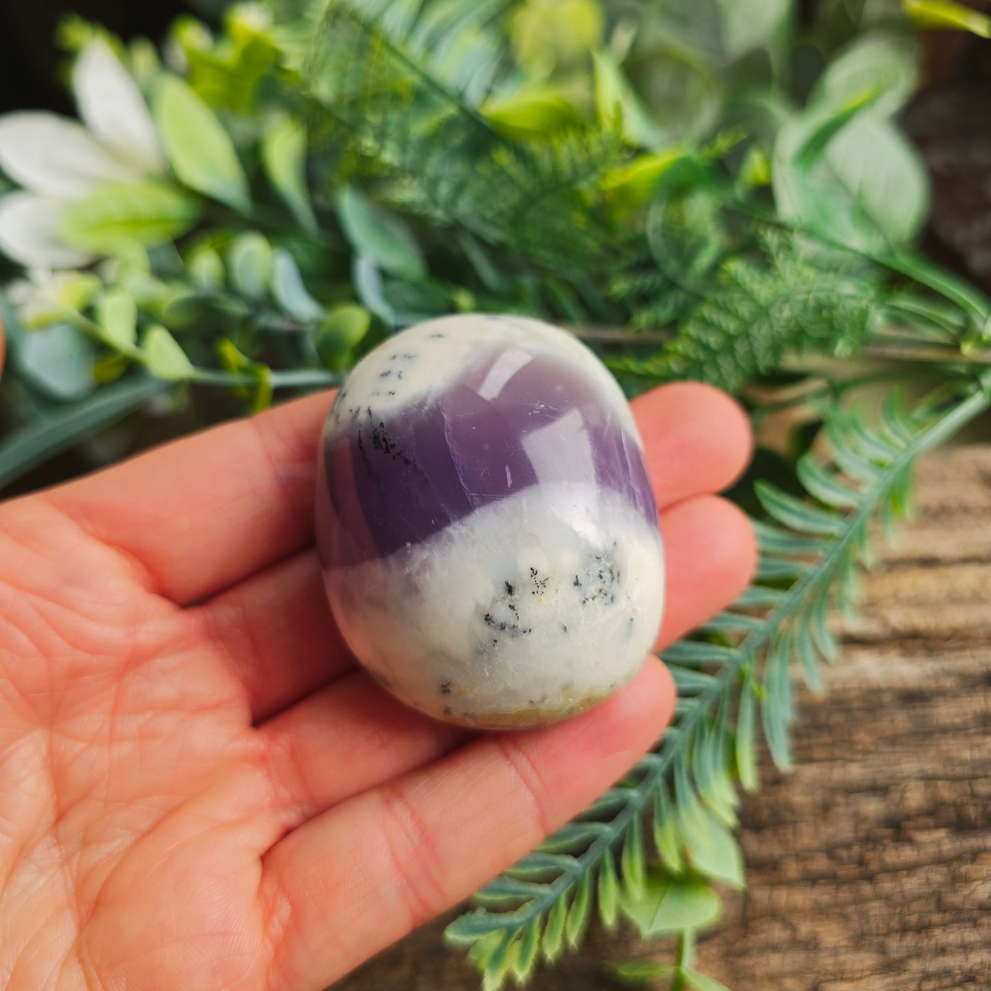 Galet en Agate Dendritique violette - n°4