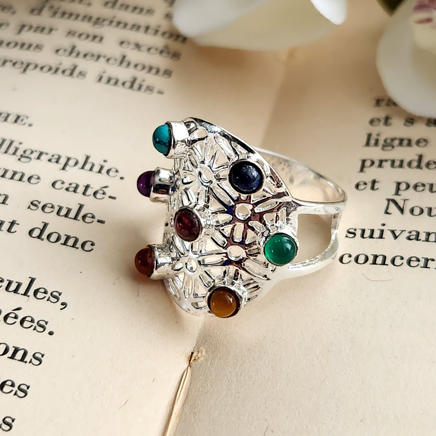Bague 7 chakras - Argent 925