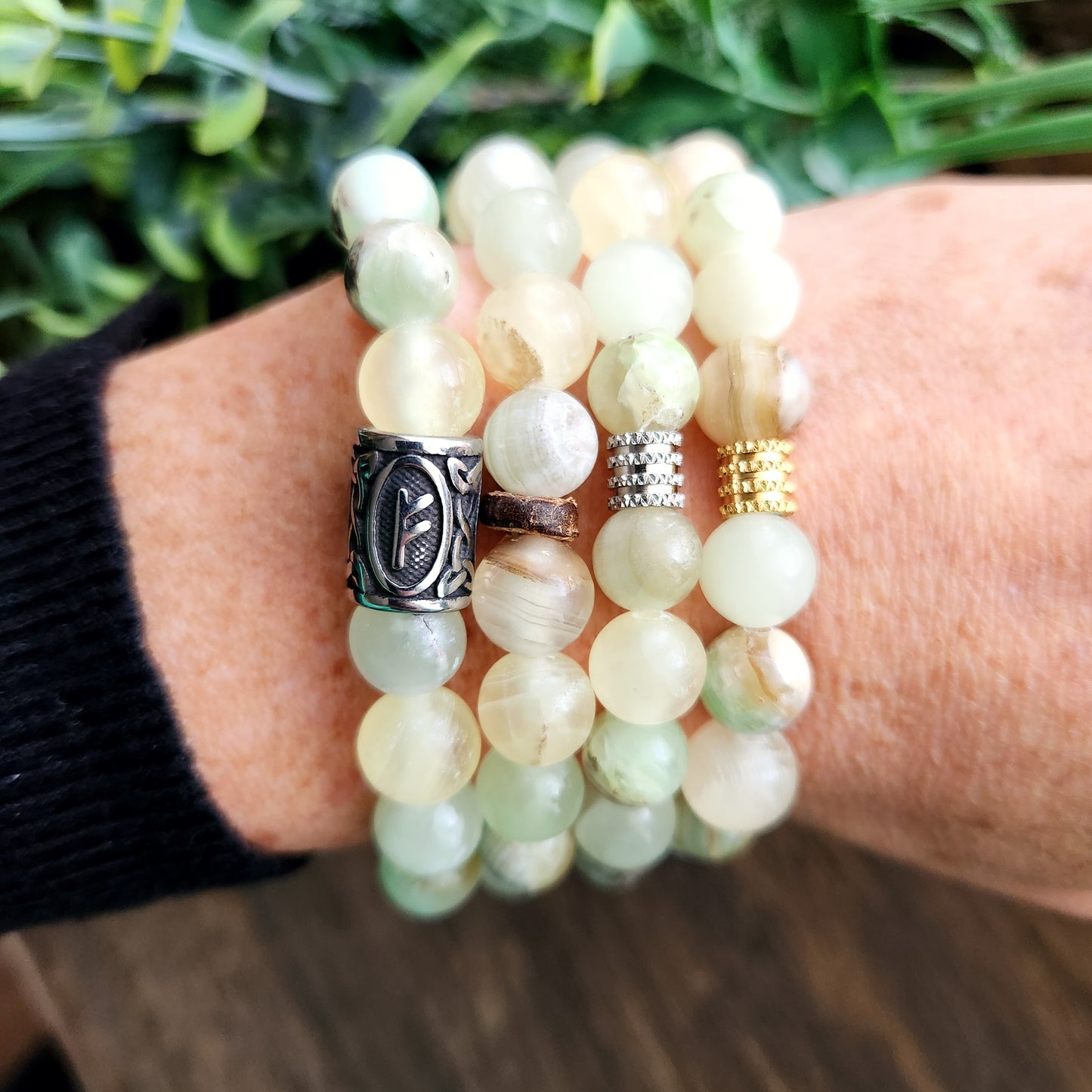 Bracelet en Calcite Verte - 9mm