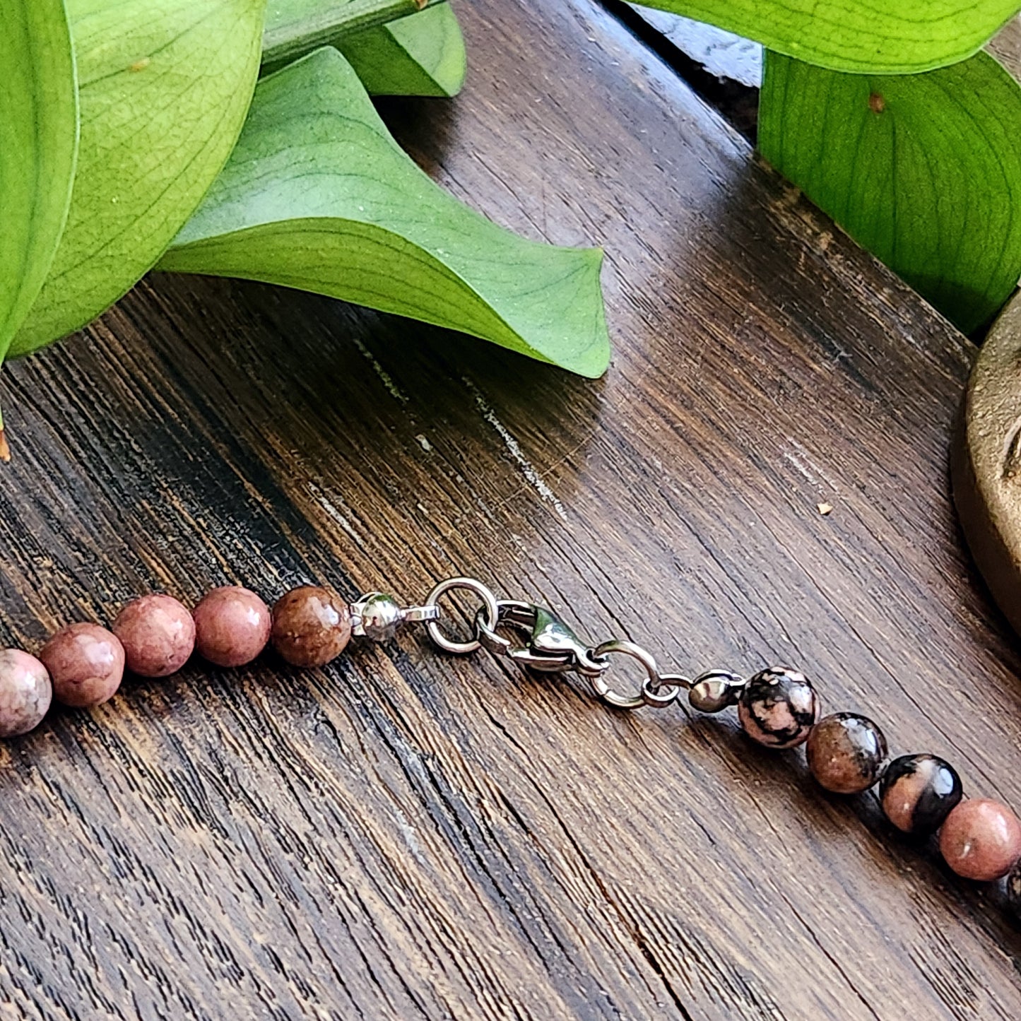 Collier en Rhodonite