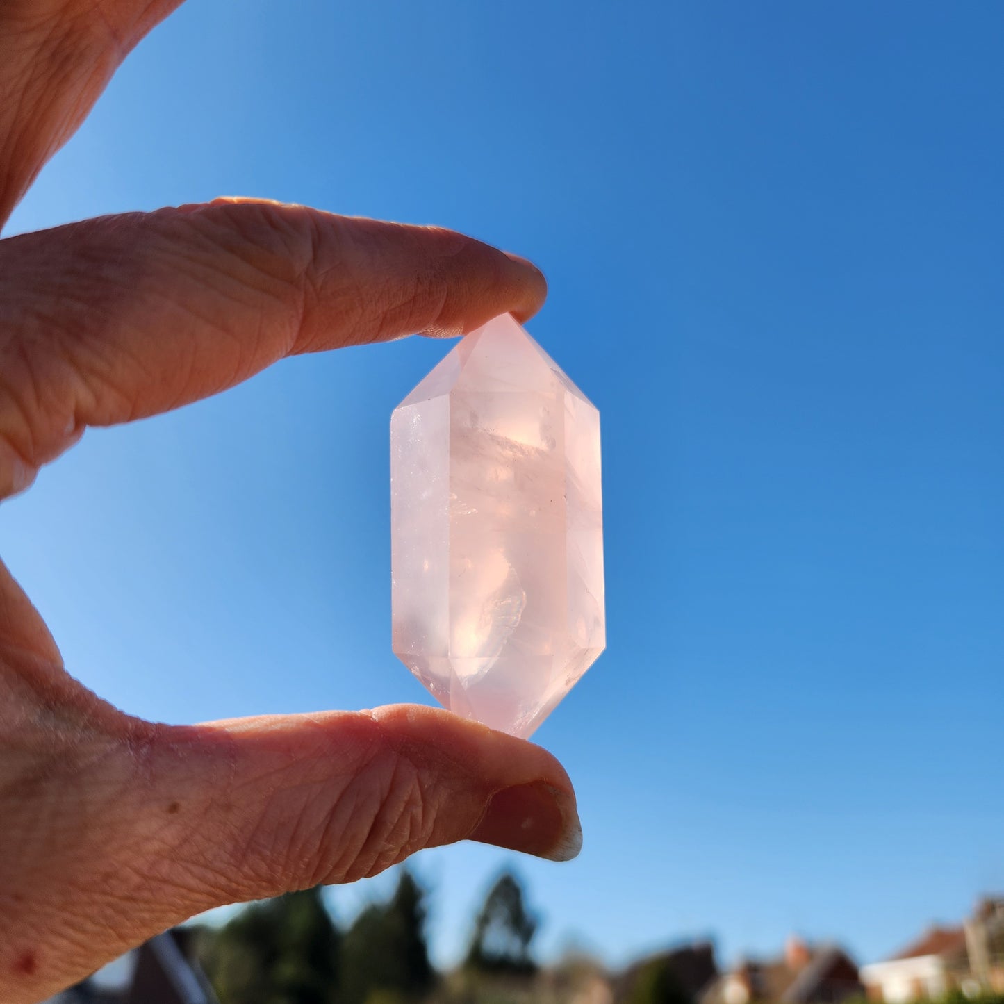 Double pointe en Quartz Rose - n°1