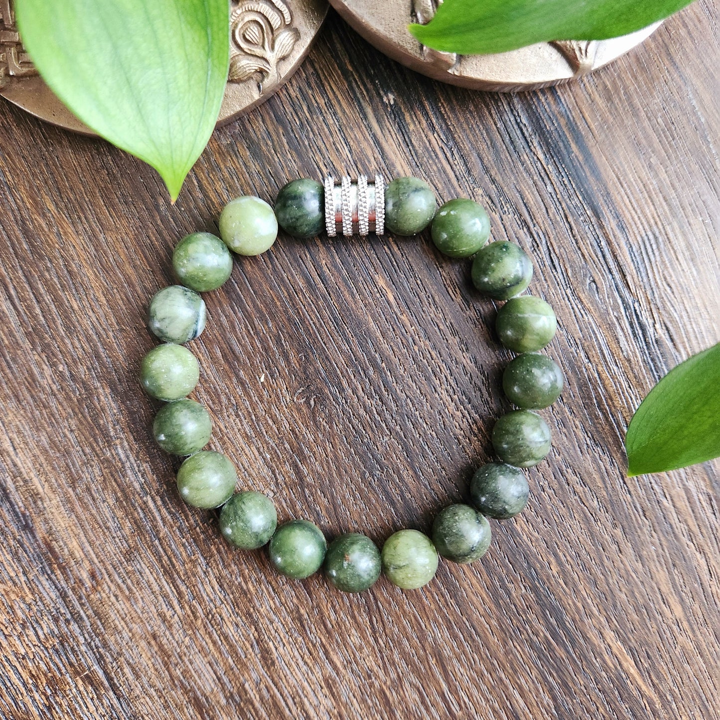 Bracelet en Serpentine - 10mm