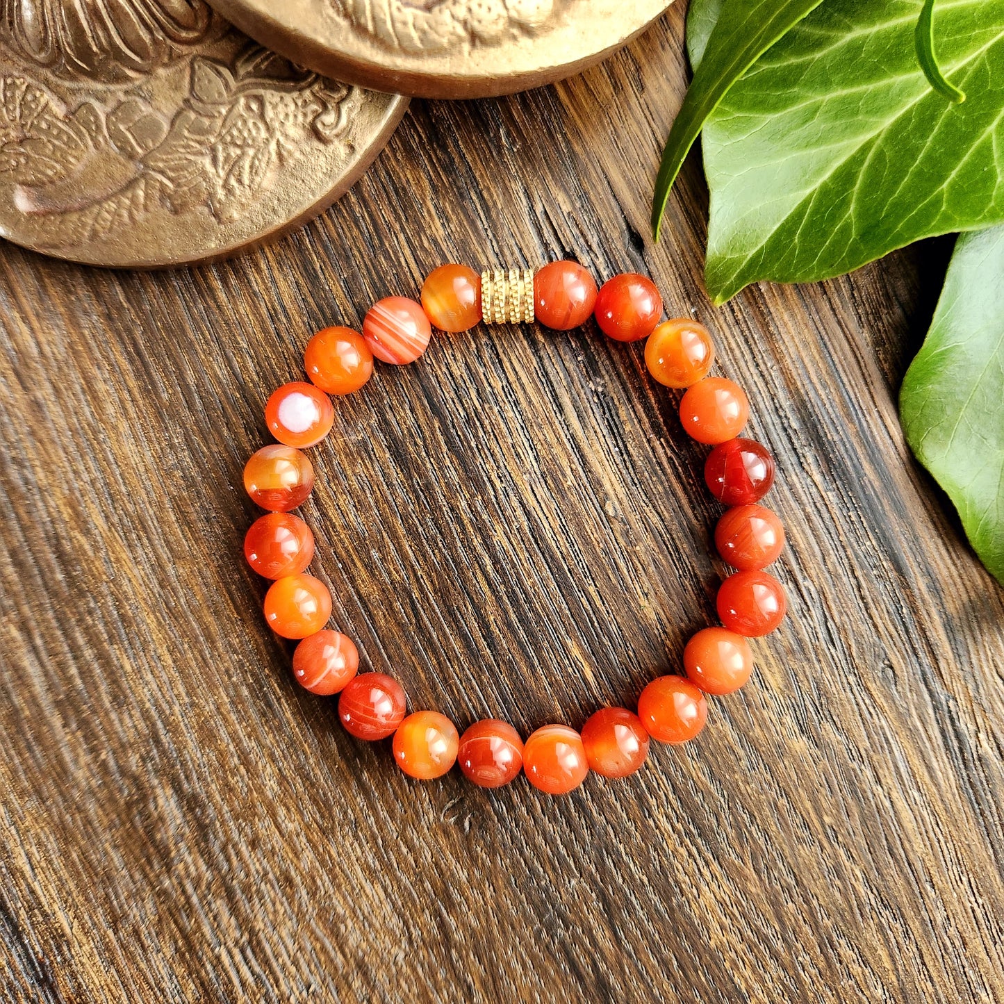 Bracelet en Cornaline - 8mm