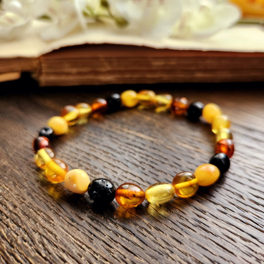 Bracelet en Ambre - Grand - 3 Couleurs