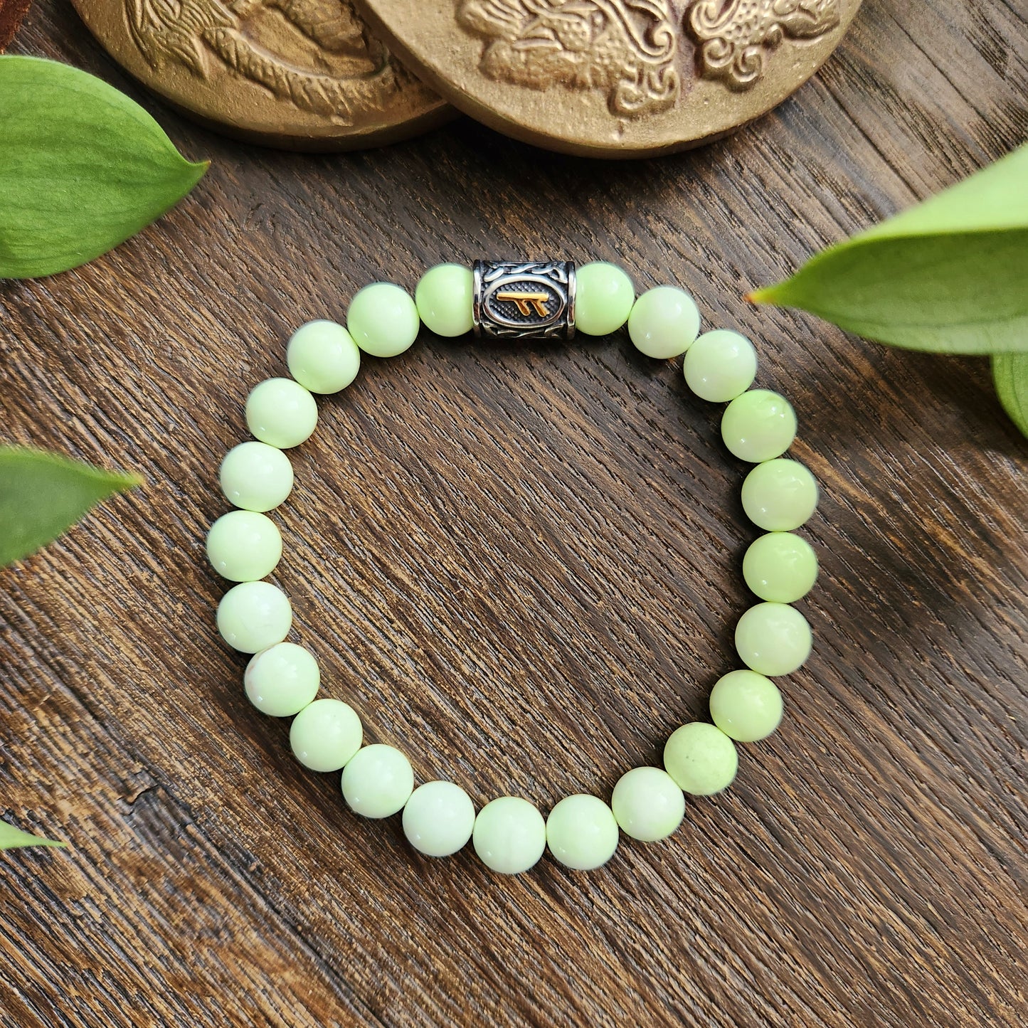 Bracelet en Chrysoprase citron - 8mm